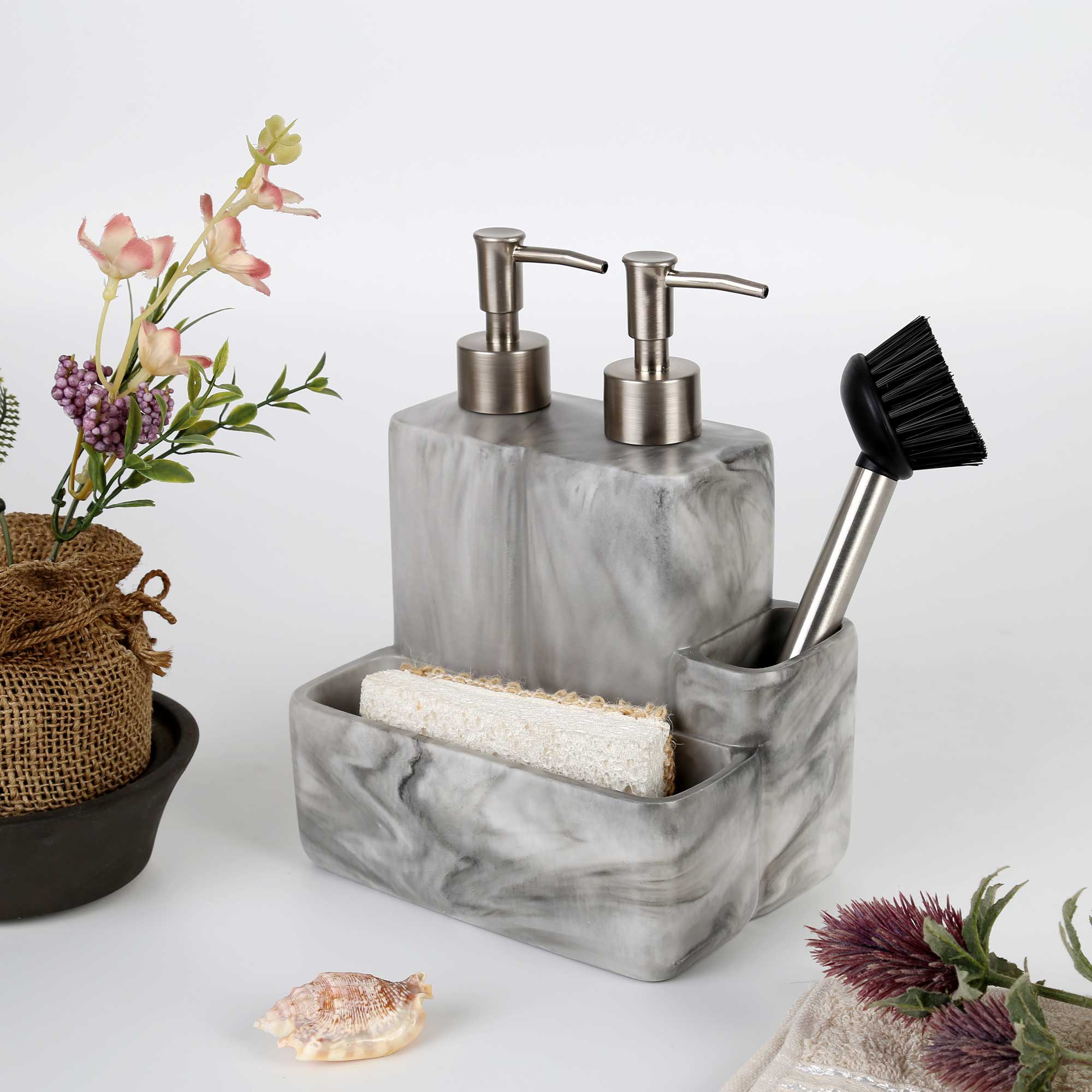 Marble İki Sıvılı Süngerlik Siyah