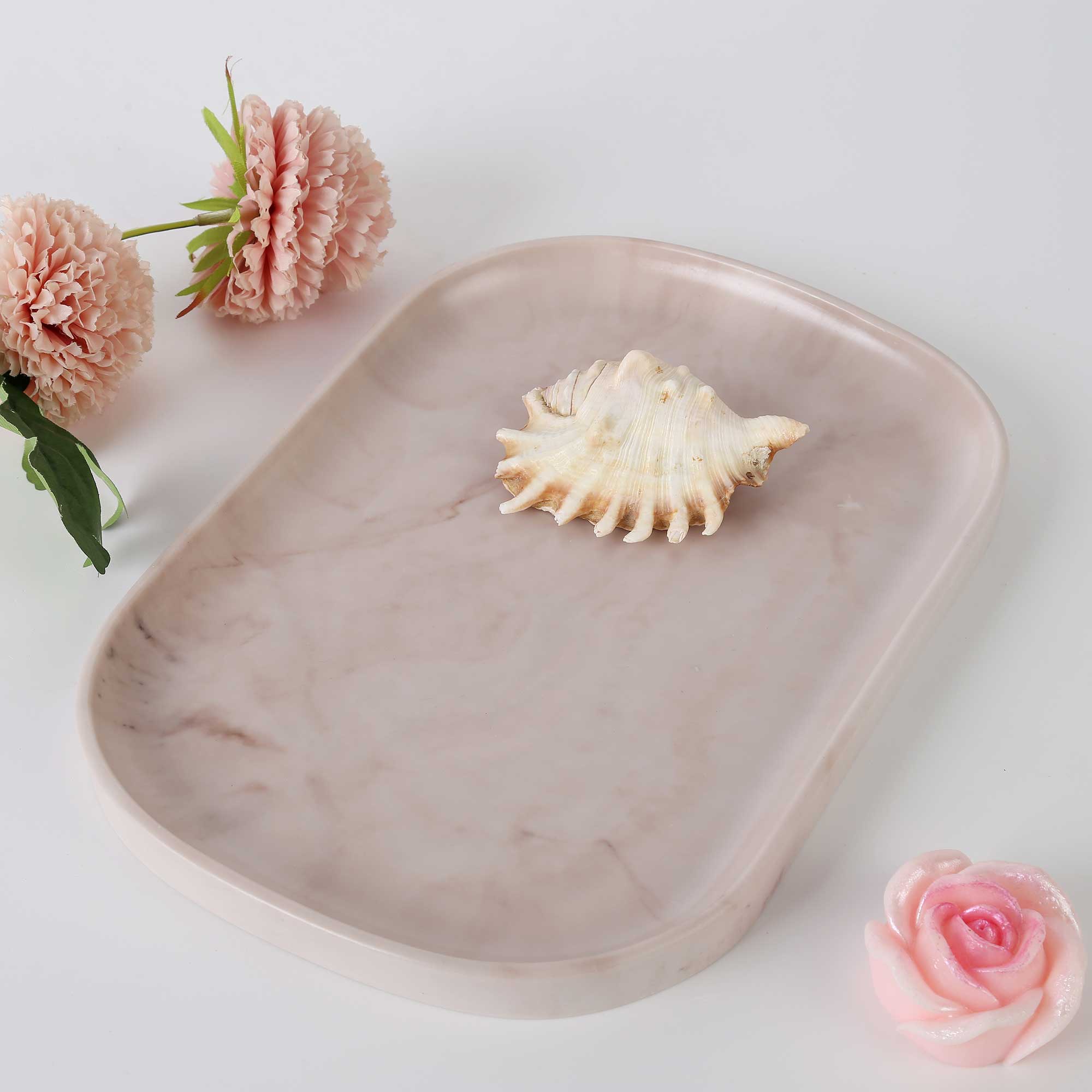 Marble Büyük Tepsi Taupe