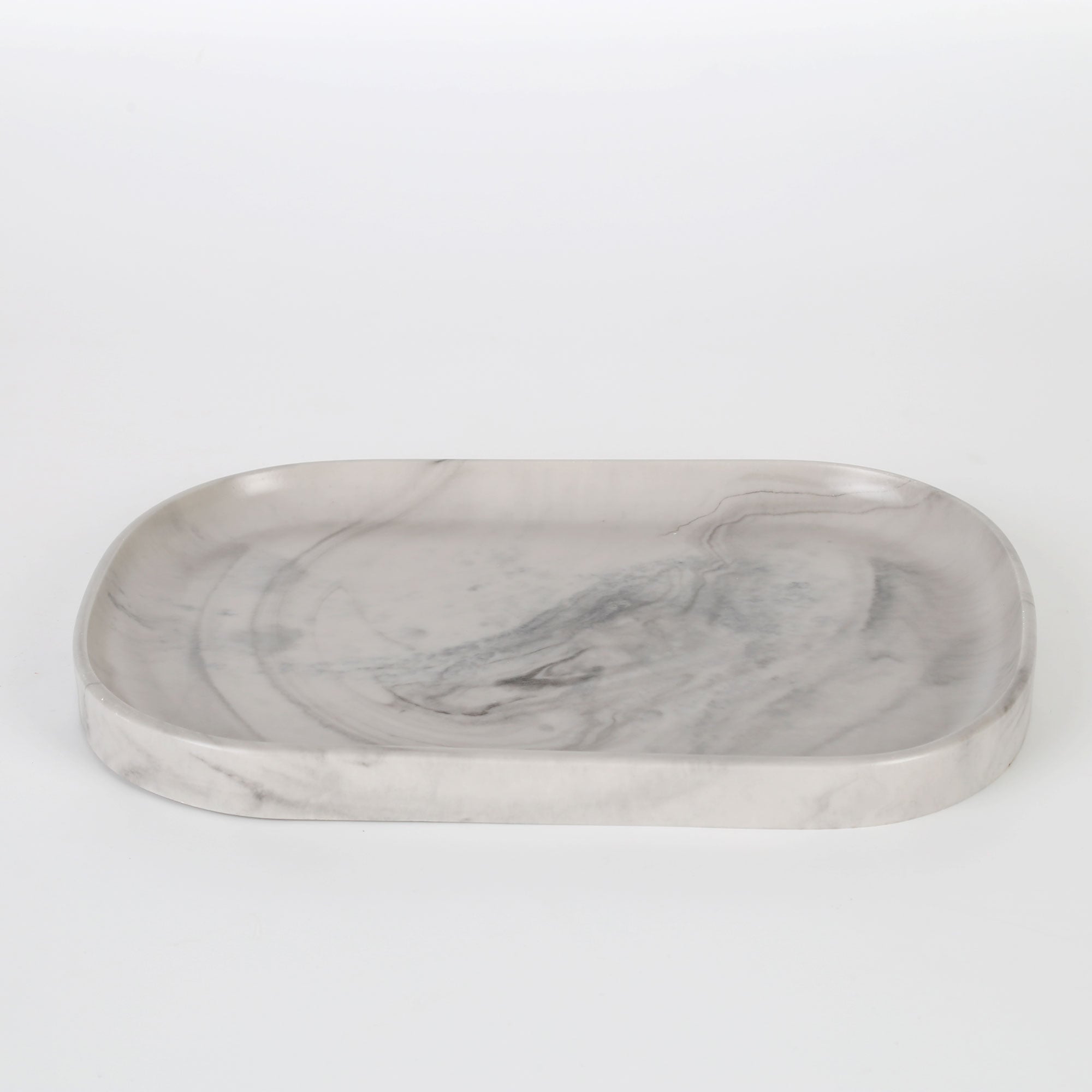 Marble Büyük Tepsi Siyah
