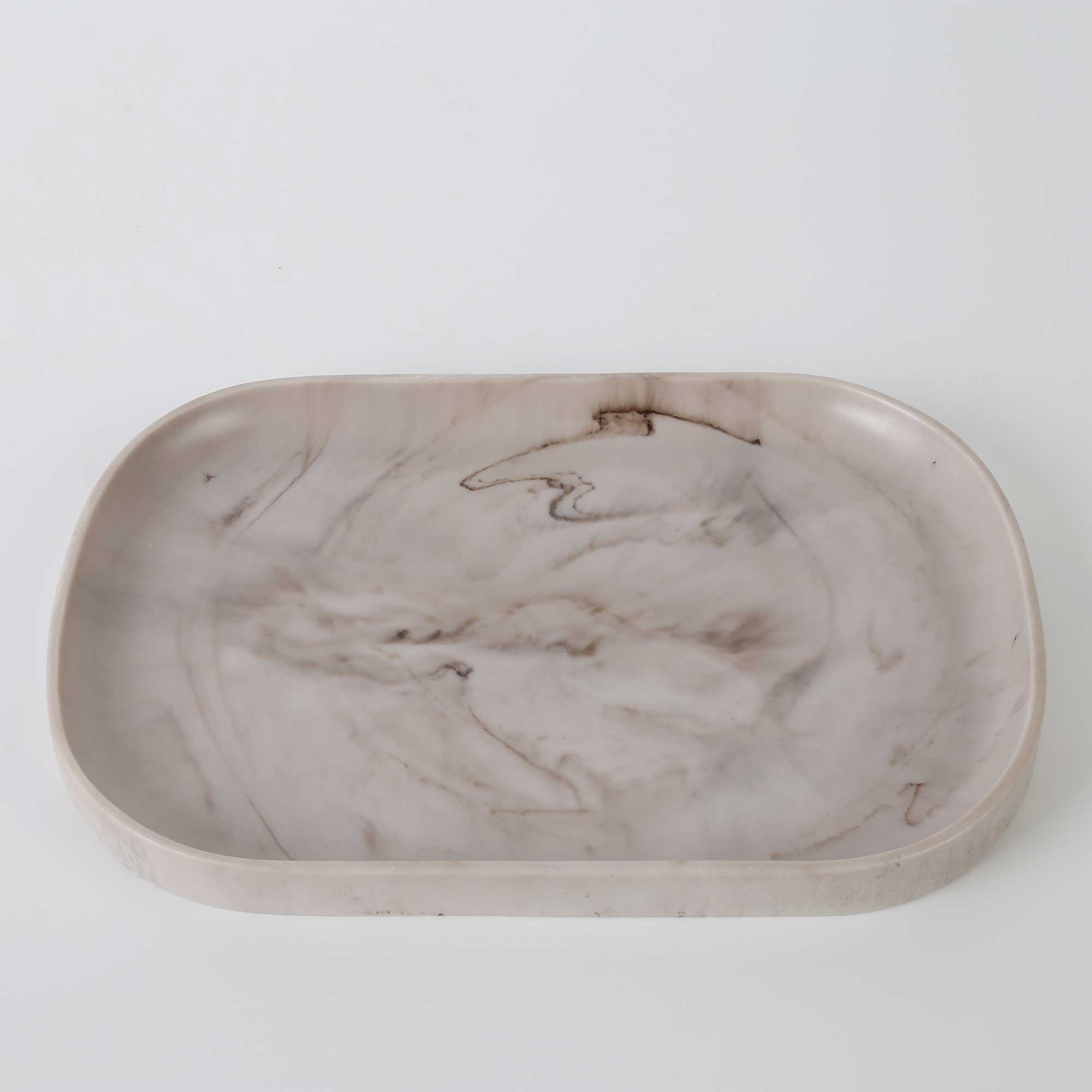 Marble Büyük Tepsi Bej