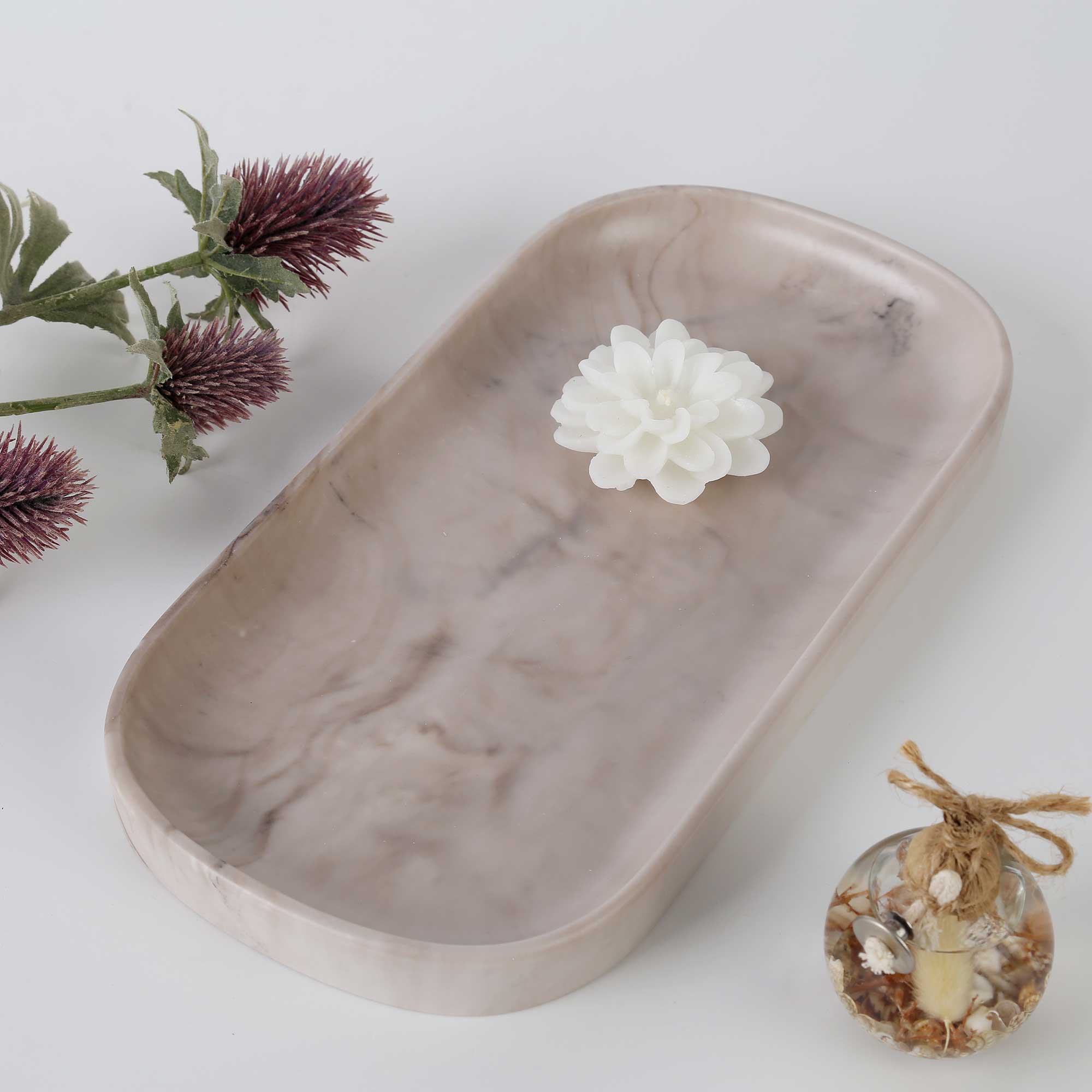Marble Küçük Tepsi Bej