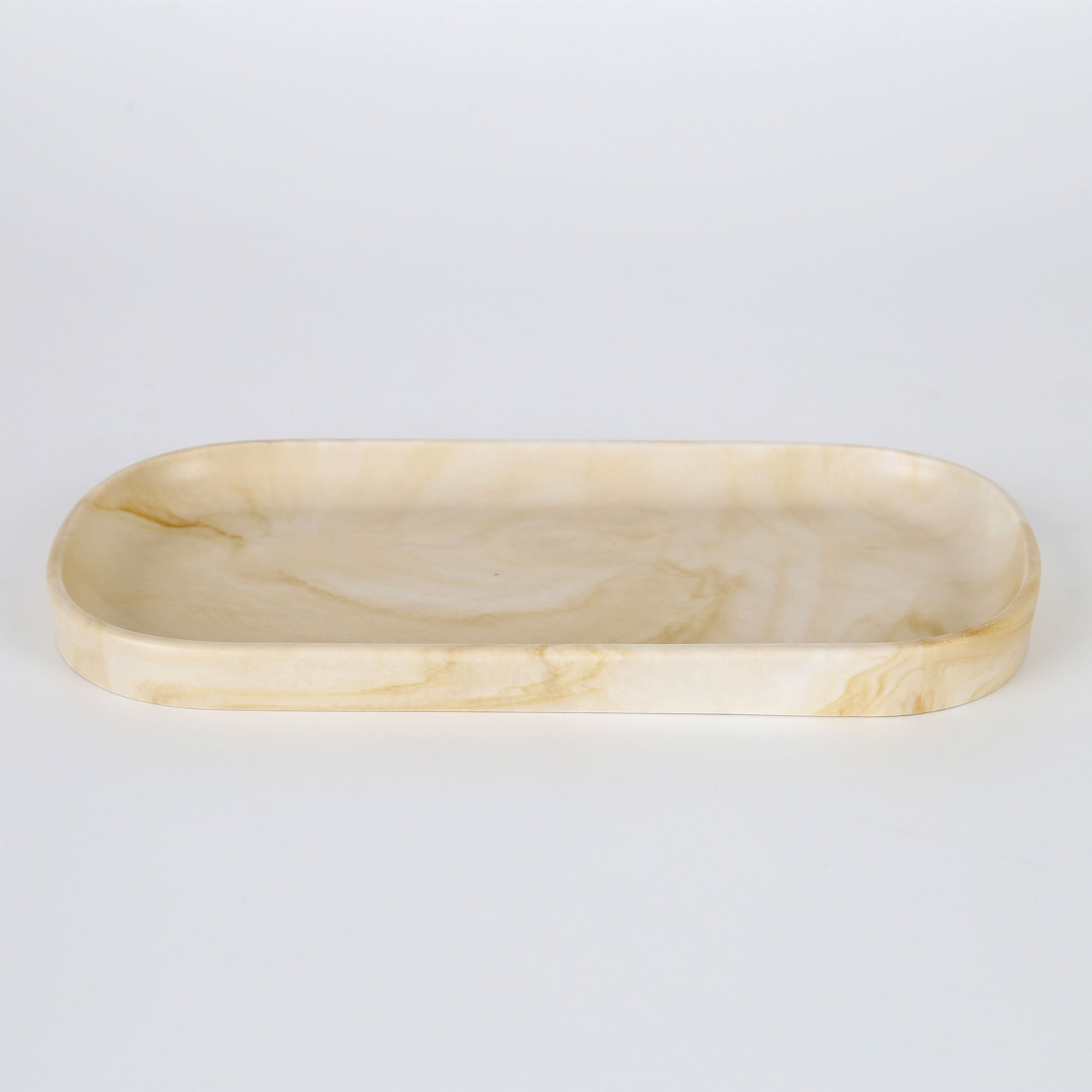 Marble Küçük Tepsi Ekru