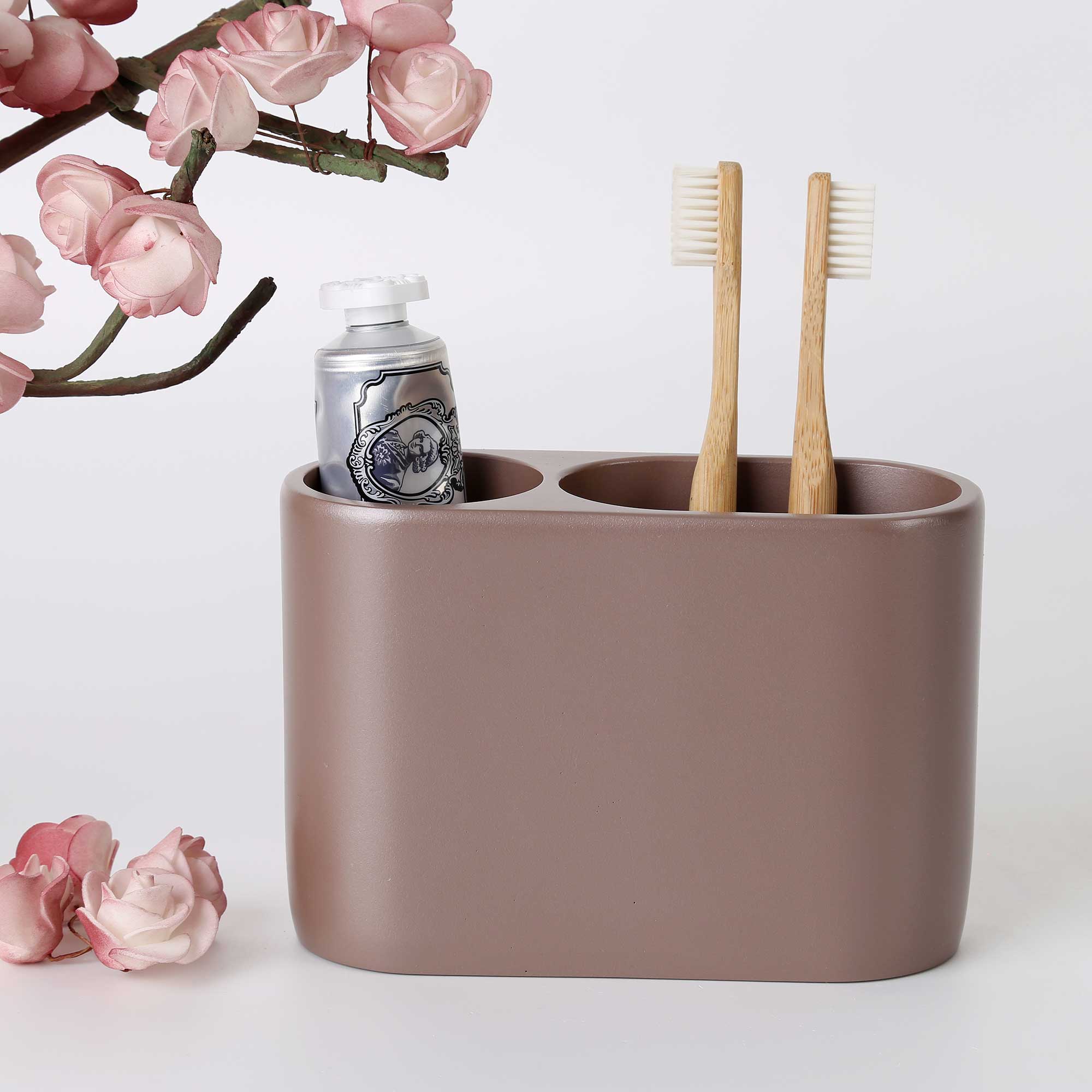Luxe İkili Diş Fırçalık Taupe