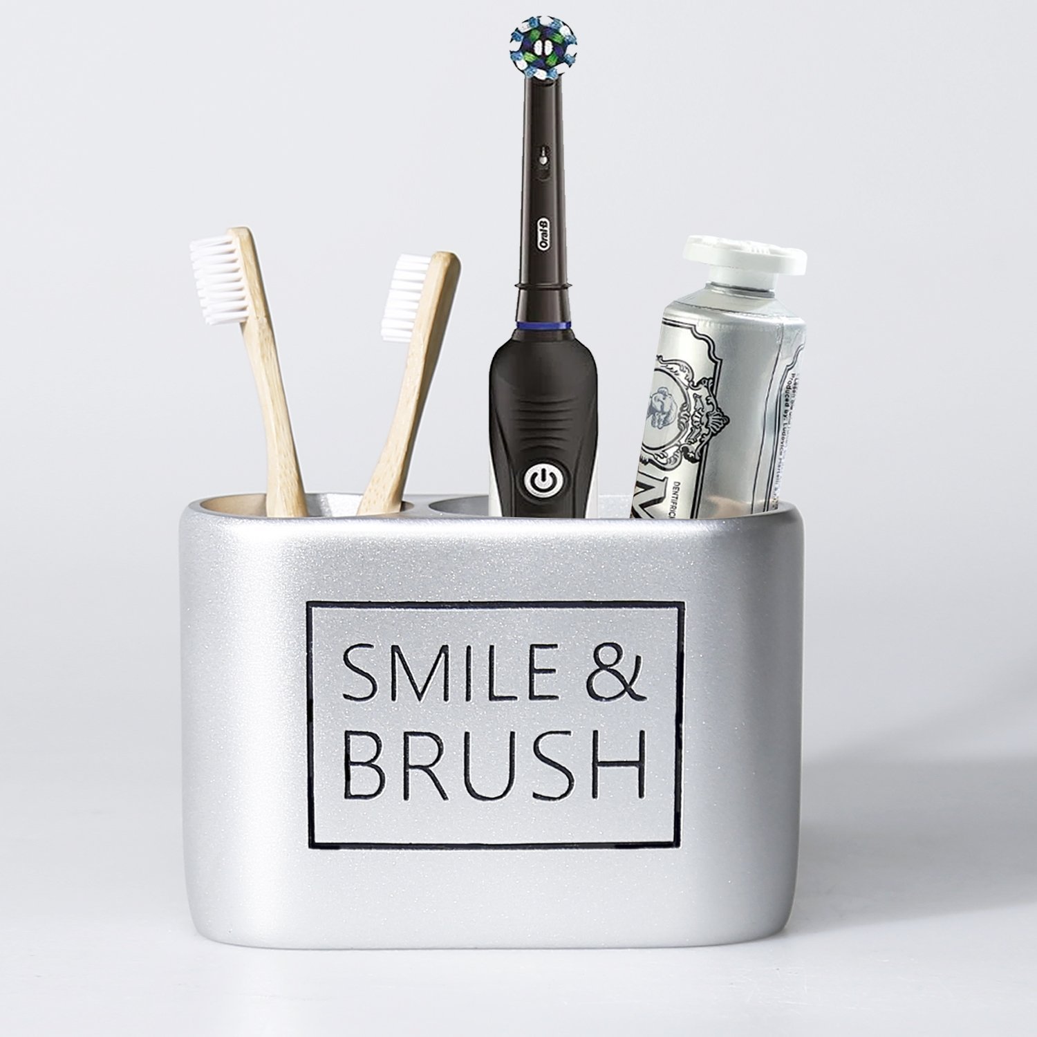 Clemente İkili Diş Fırçalık Gümüş