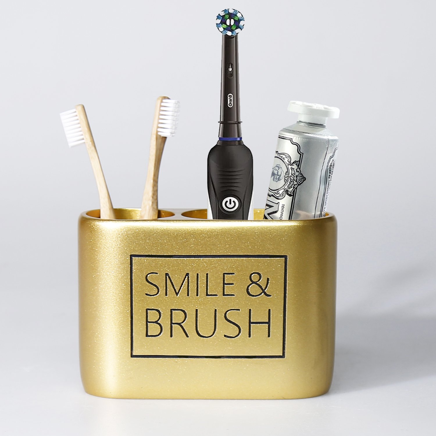 Clemente İkili Diş Fırçalık Altın