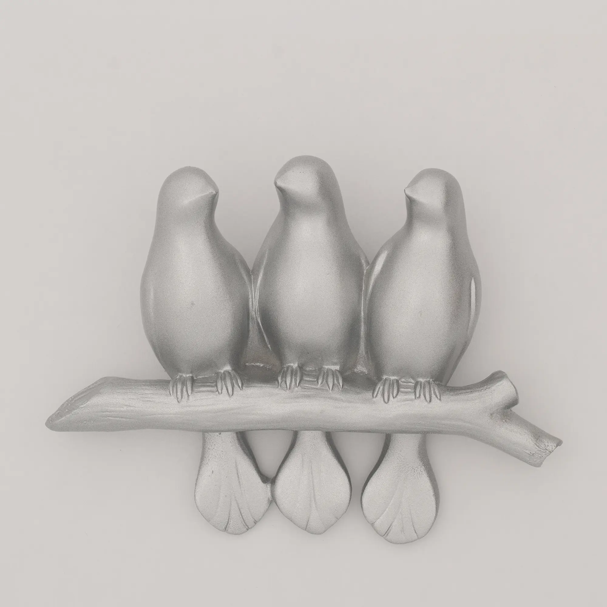 Mary 3'lü Dekoratif Kuş Gümüş