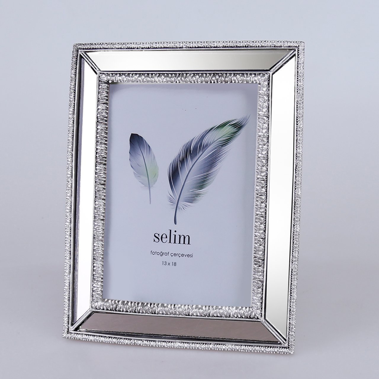 13x18 Elsira Aynalı Çerçeve Gümüş