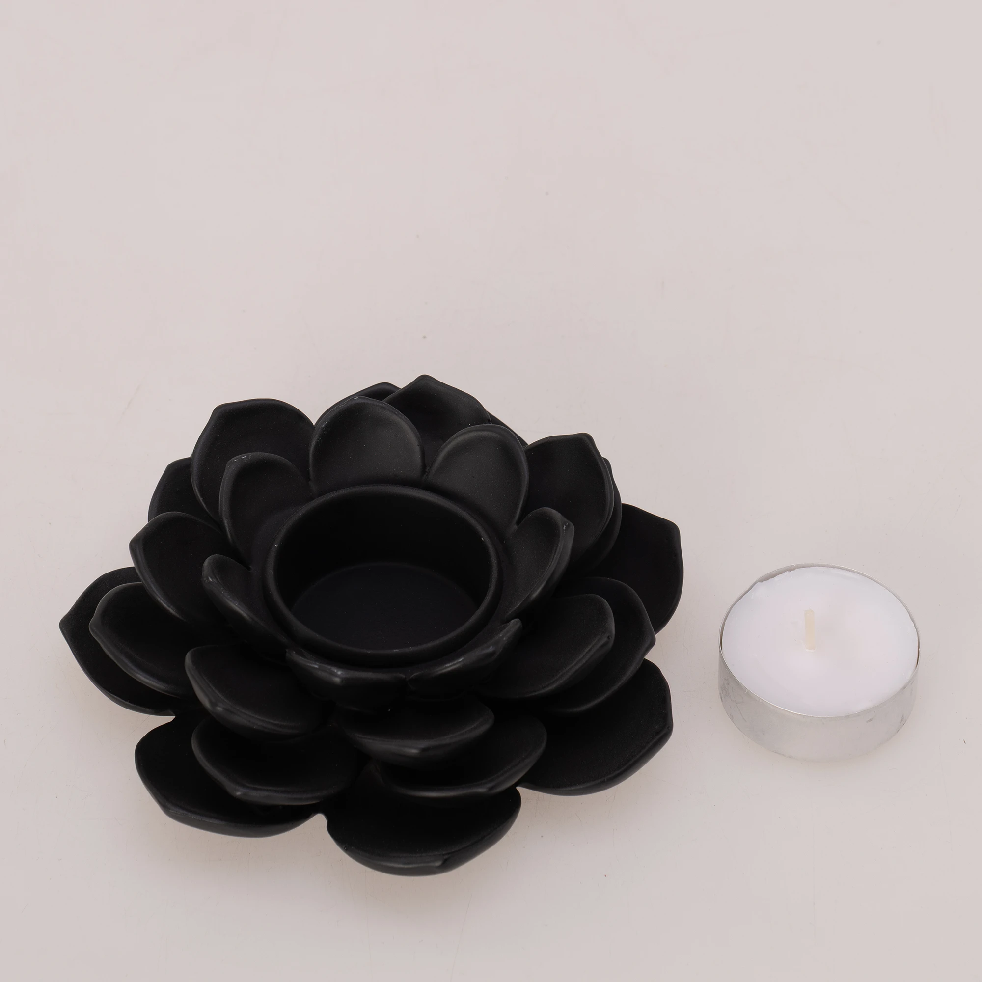Garden Tealight Mumluk Siyah