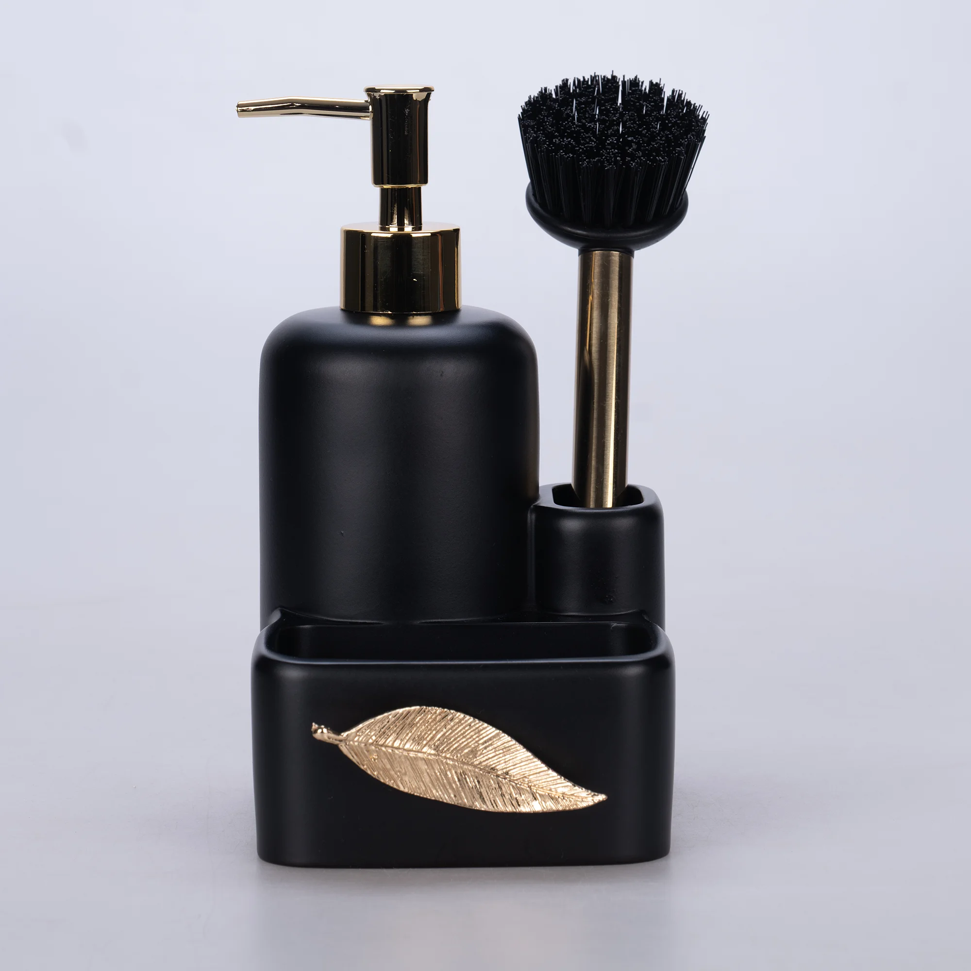 Leaf Fırçalı Sıvılı Süngerlik Siyah Altın