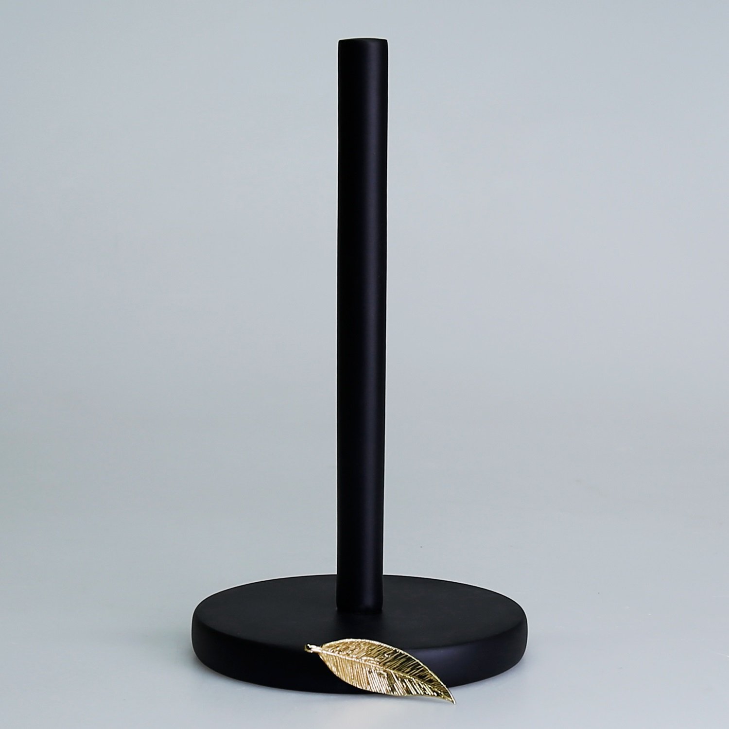 Leaf Paper Towel Holder Black Gold