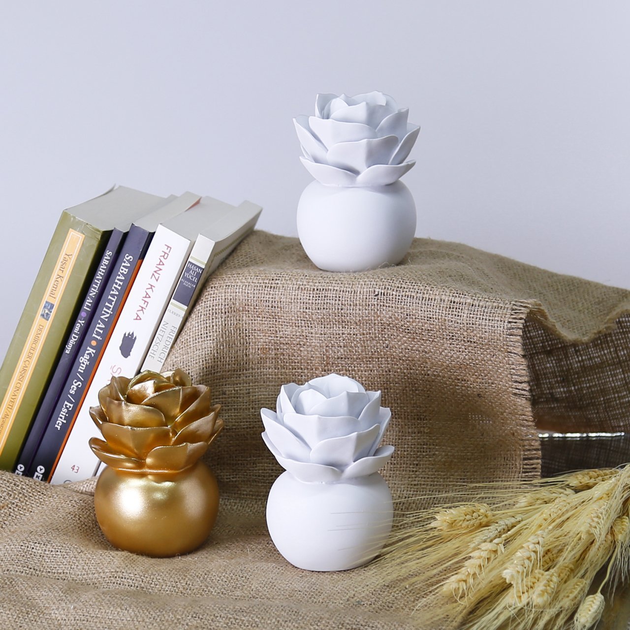 Lilacina Dekoratif Aksesuar Beyaz