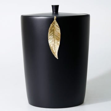 Leaf Çöp Kovası Siyah Altın
