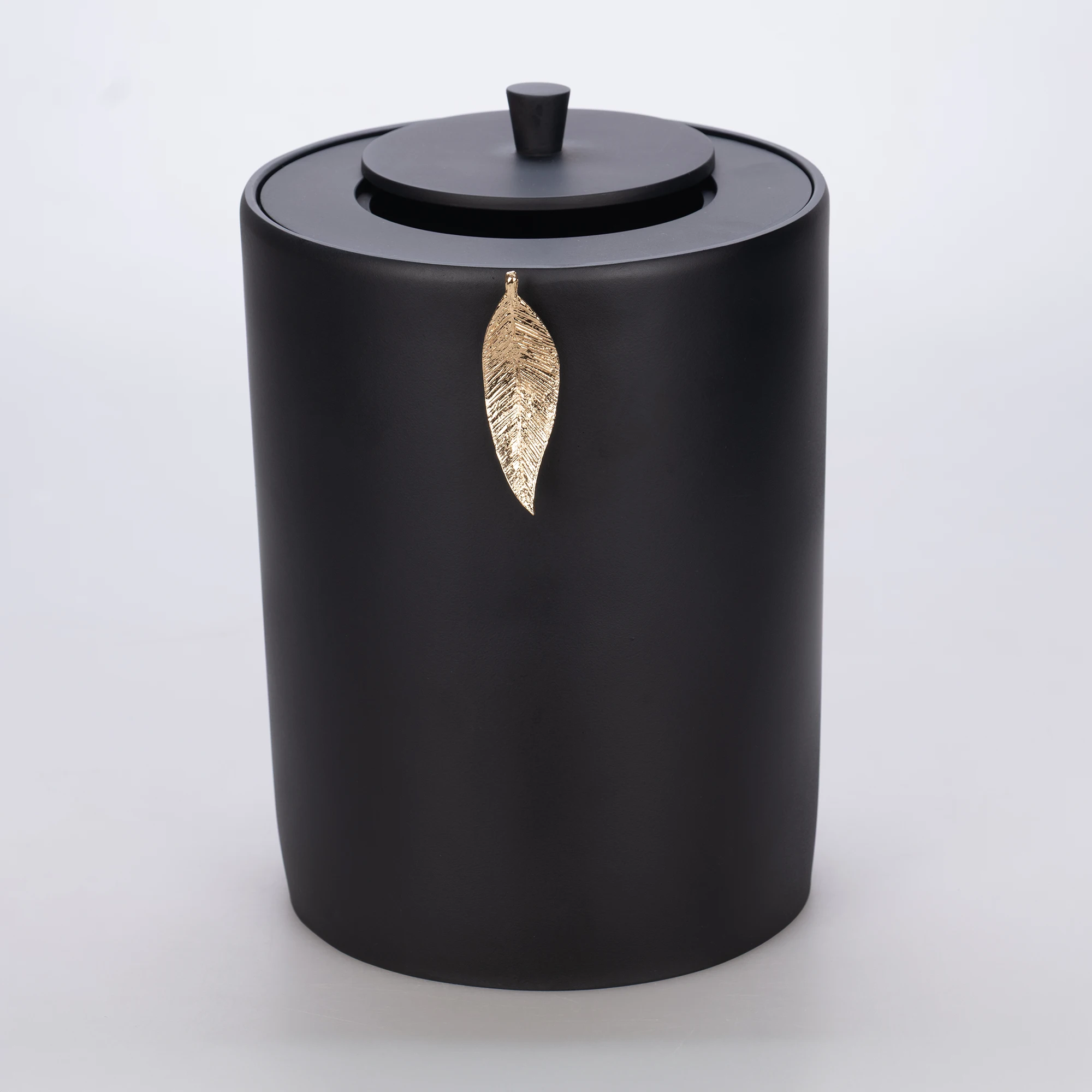 Leaf Çöp Kovası Siyah Altın