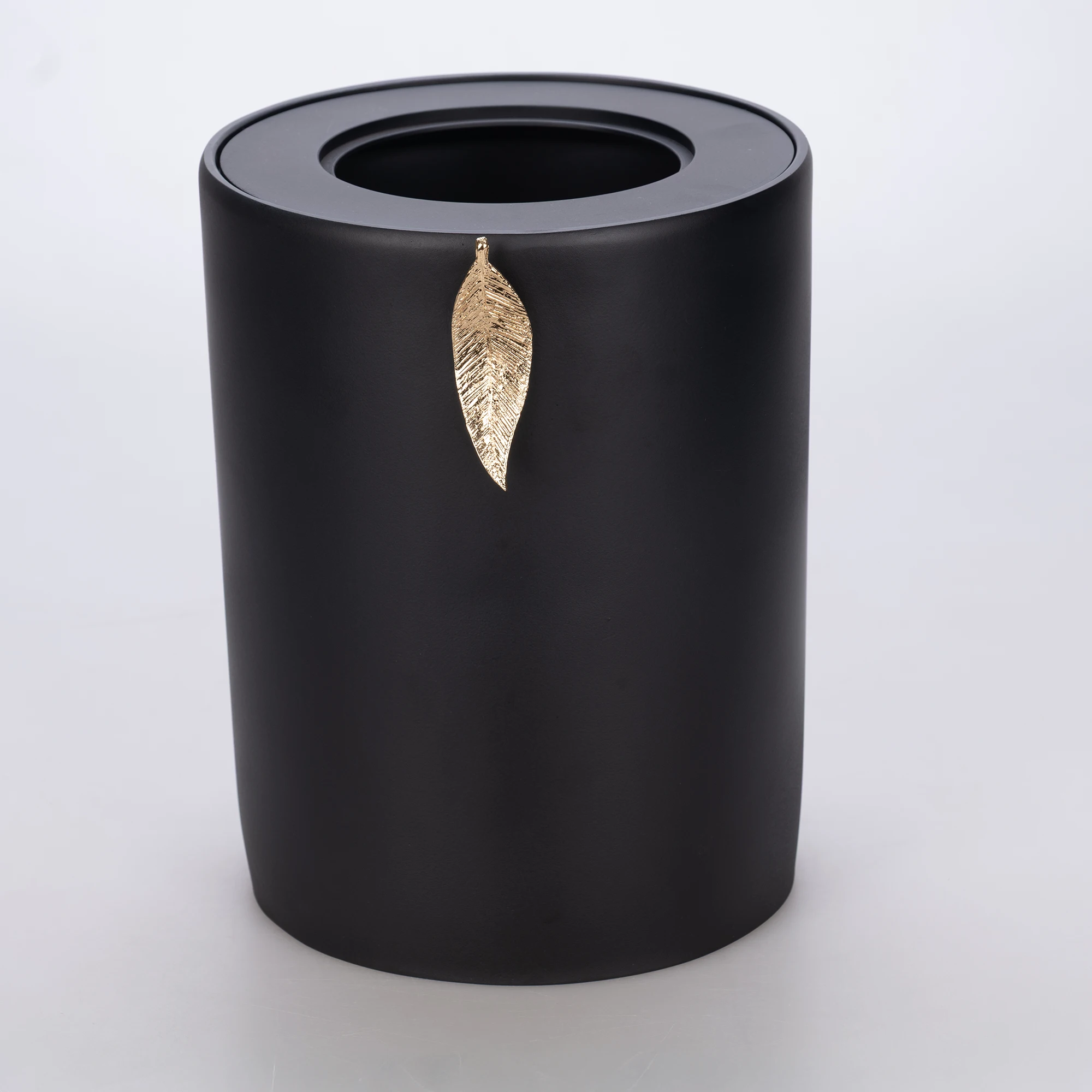 Leaf Çöp Kovası Siyah Altın