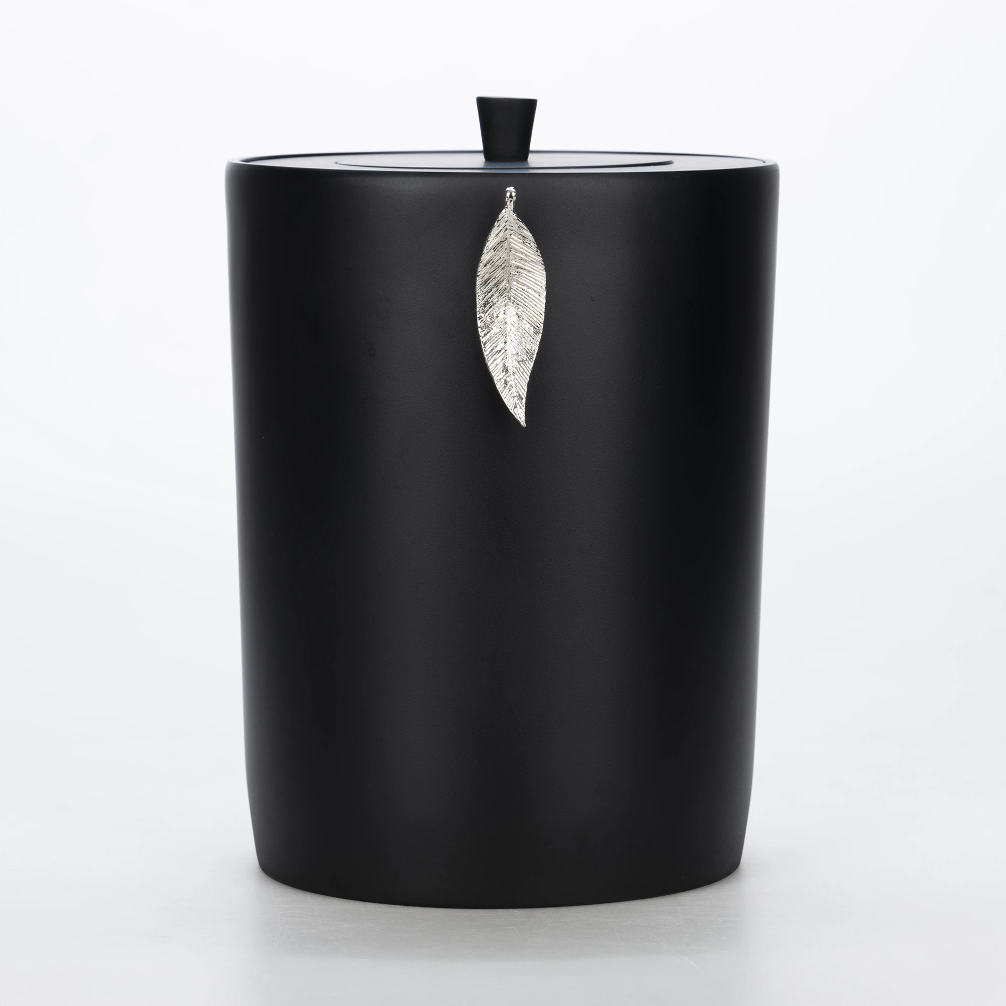 Leaf Çöp Kovası Siyah Gümüş