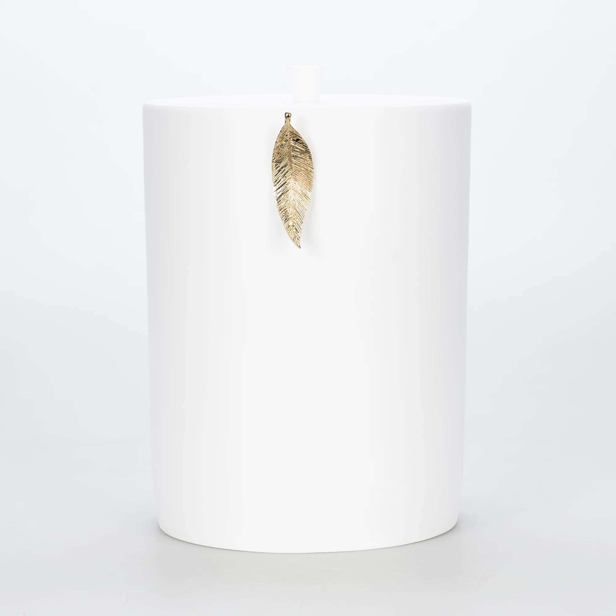 Leaf Çöp Kovası Beyaz Altın