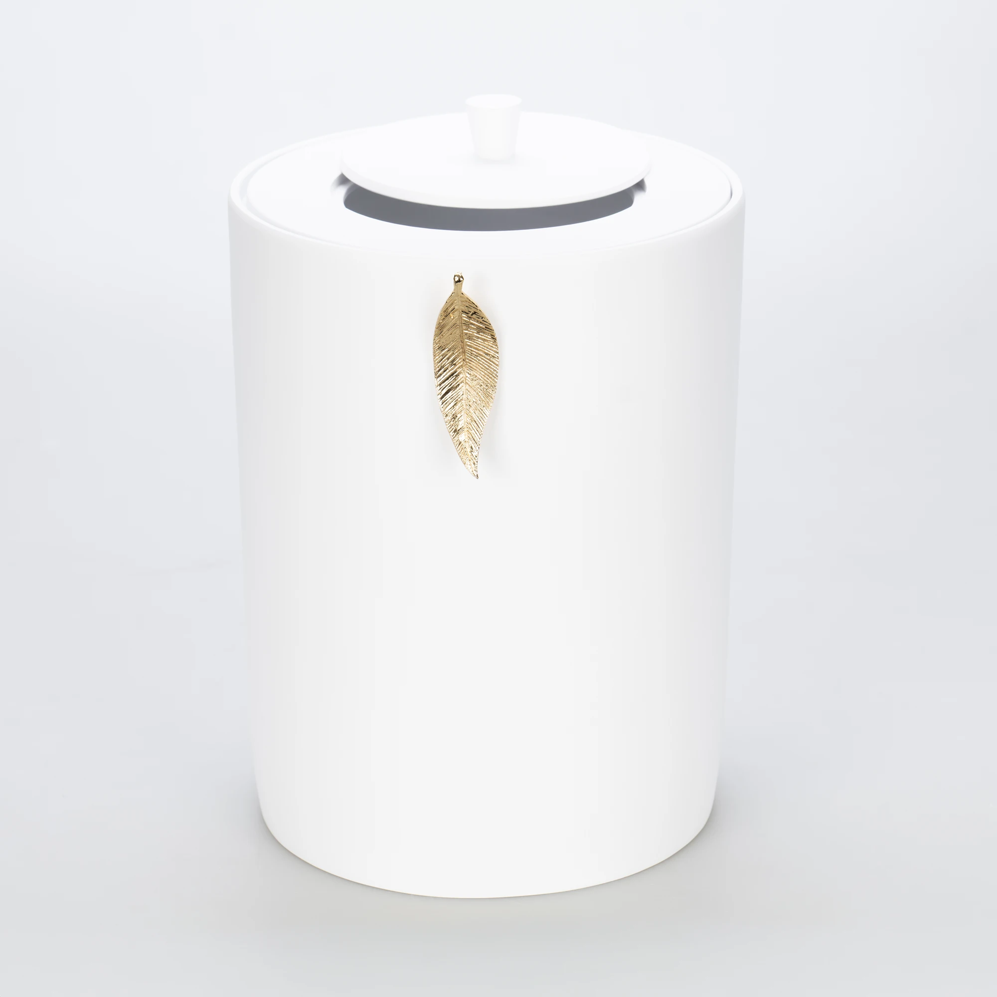 Leaf Çöp Kovası Beyaz Altın