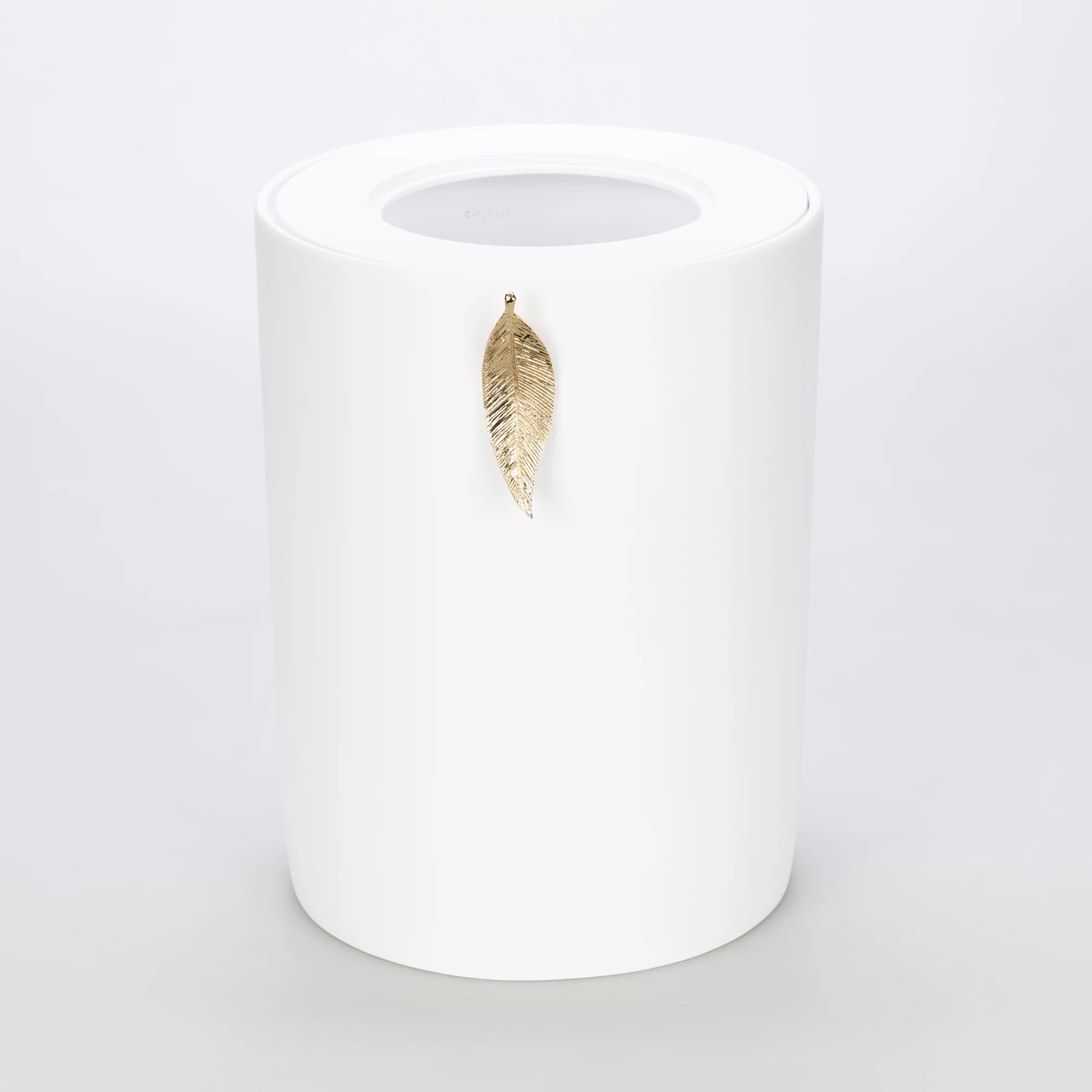 Leaf Çöp Kovası Beyaz Altın