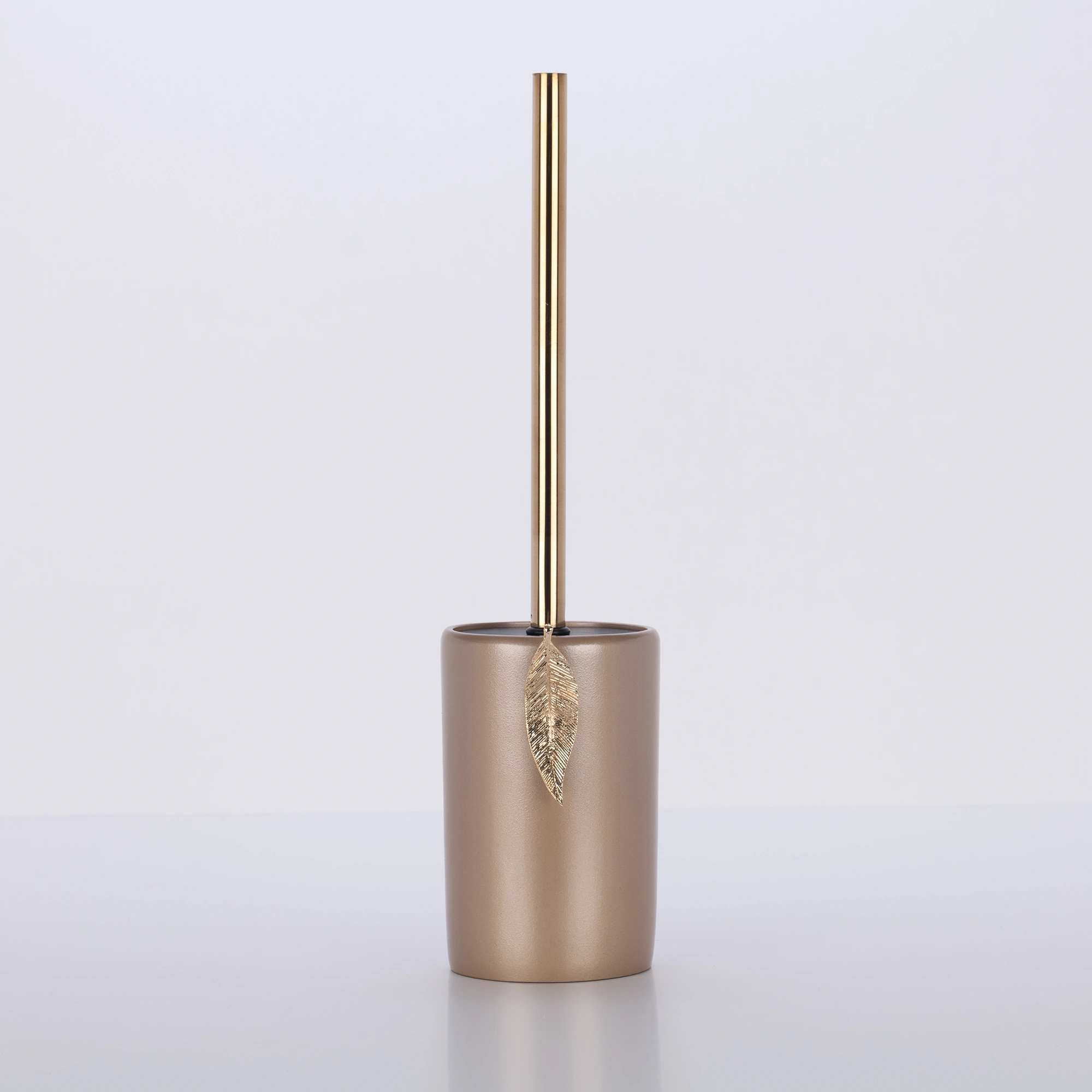 Leaf Tuvalet Fırçası Vizon Altın