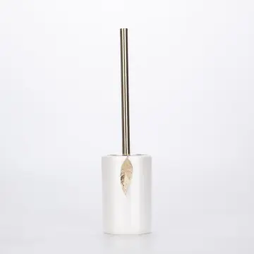 Leaf Tuvalet Fırçası İnci Altın