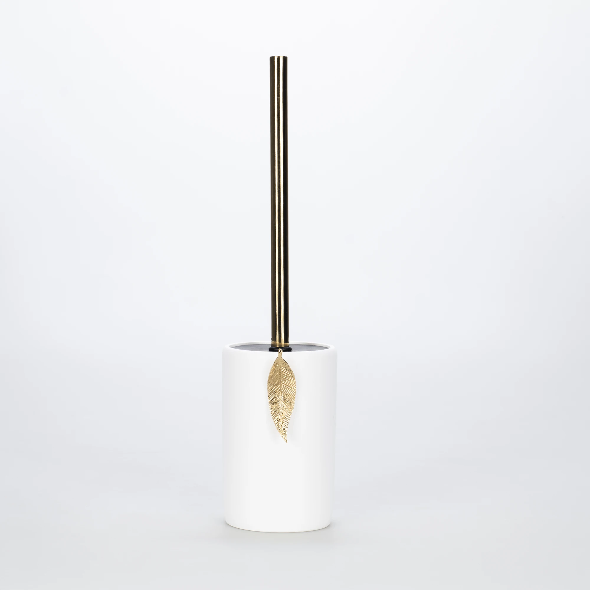 Leaf Tuvalet Fırçası Beyaz Altın