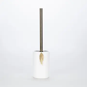 Leaf Tuvalet Fırçası Beyaz Altın