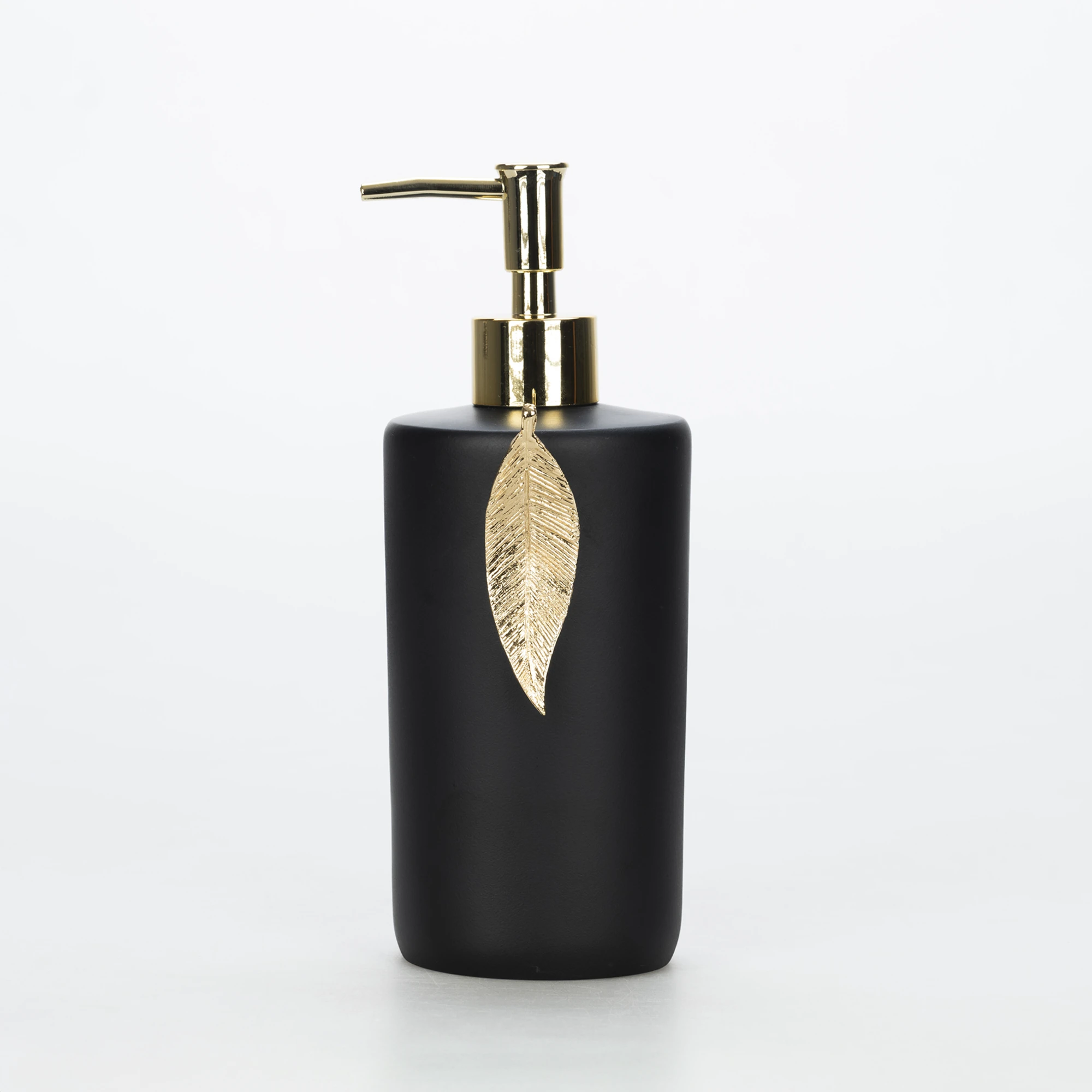 Leaf Liquid Soap Dispenser Black Gold