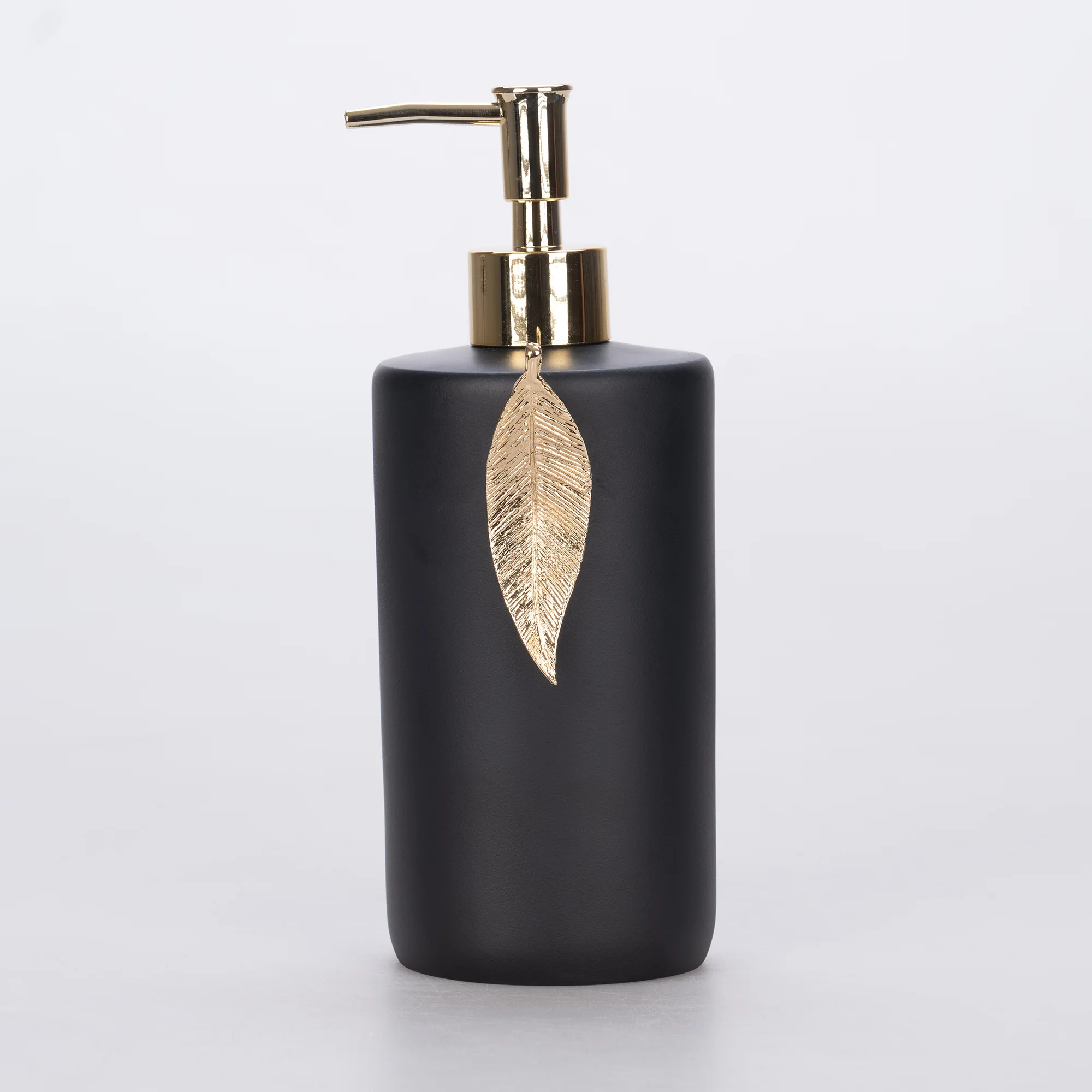 Leaf Sıvı Sabunluk Siyah Altın