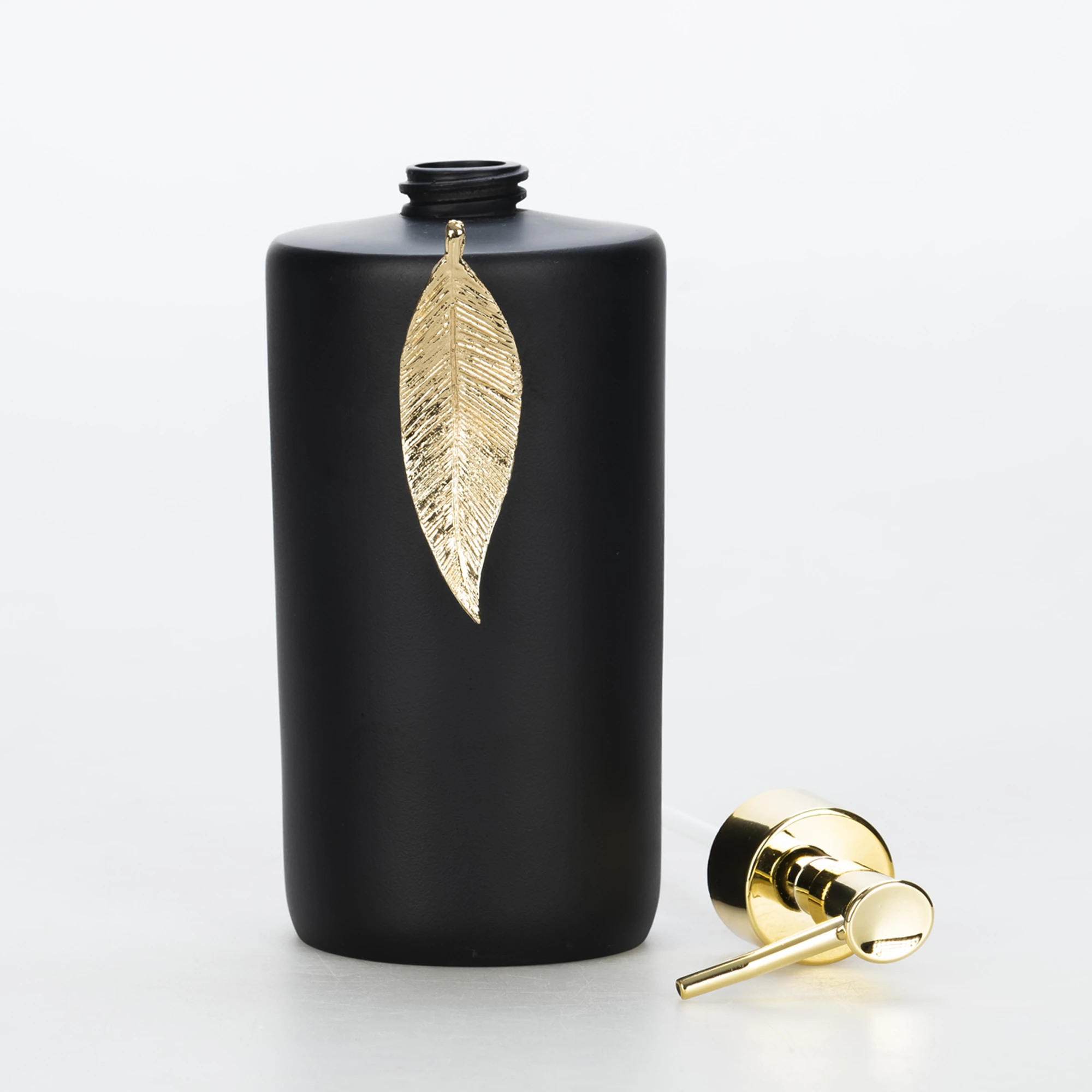 Leaf Liquid Soap Dispenser Black Gold