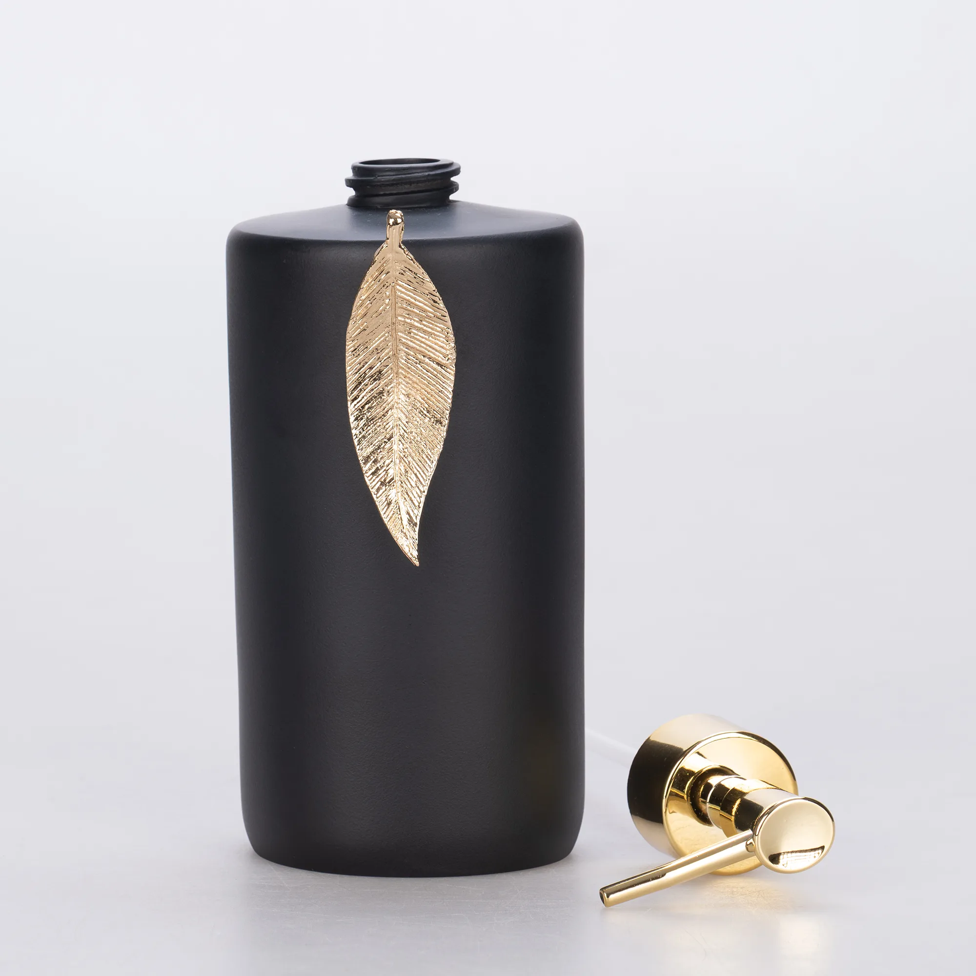 Leaf Sıvı Sabunluk Siyah Altın