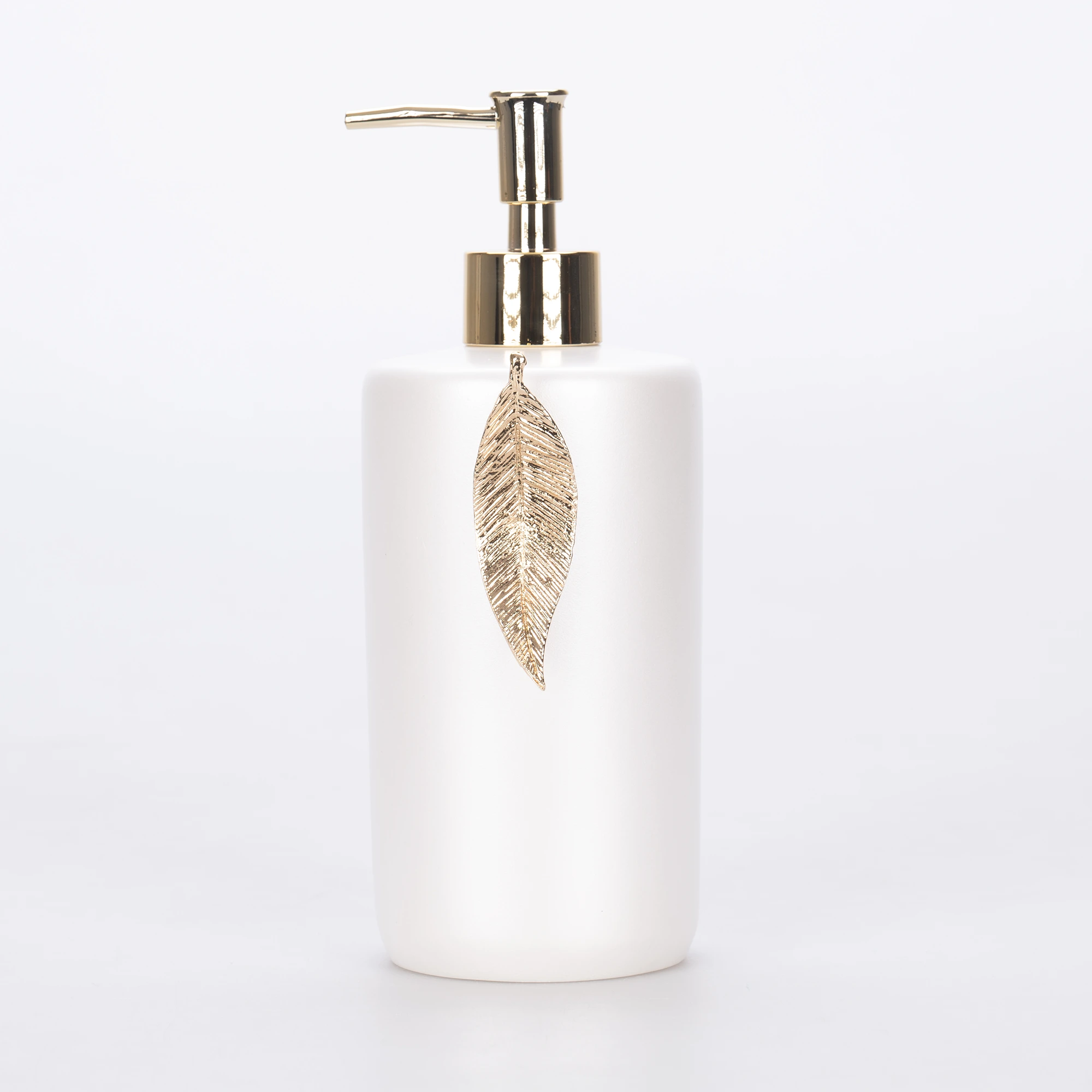 Leaf Liquid Soap Dispenser Pearl Gold