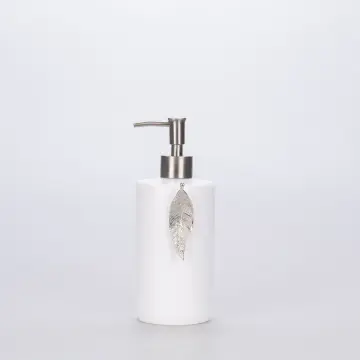 Leaf Sıvı Sabunluk Beyaz Gümüş