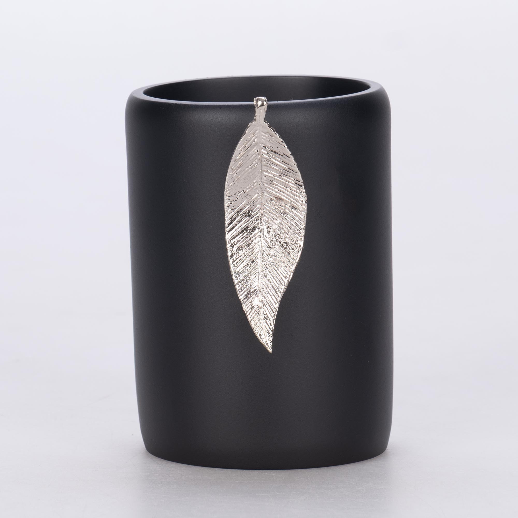 Leaf Toothbrush Holder Black Silver