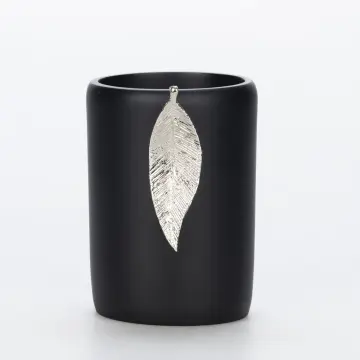 Leaf Toothbrush Holder Black Silver