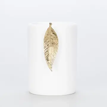 Leaf Diş Fırçalık Beyaz Altın