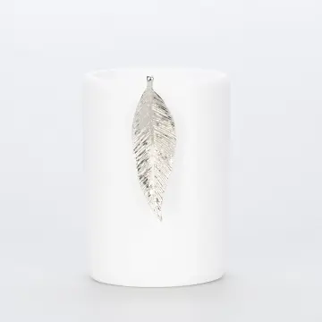 Leaf Diş Fırçalık Beyaz Gümüş