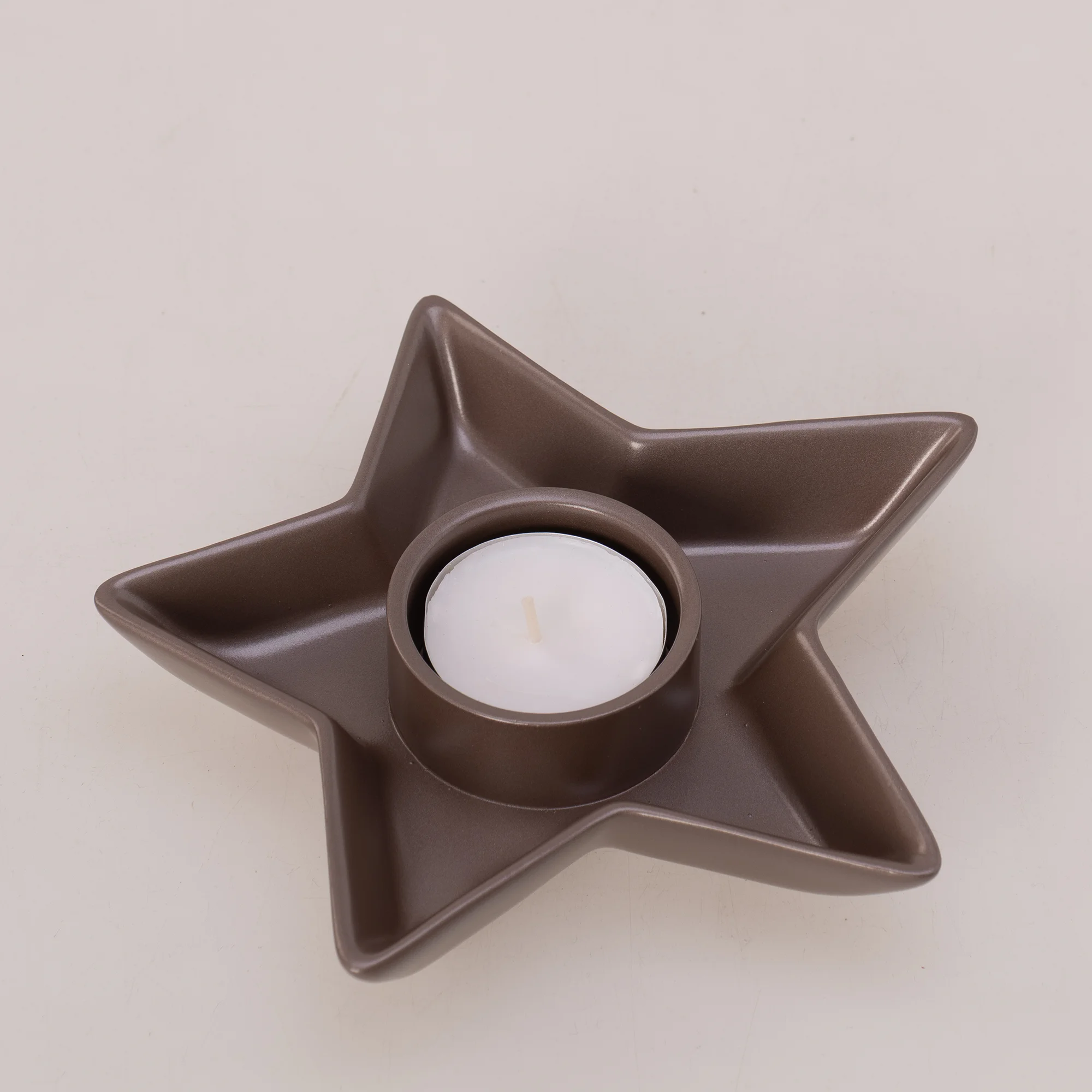 Evora Tealight Mumluk Taupe