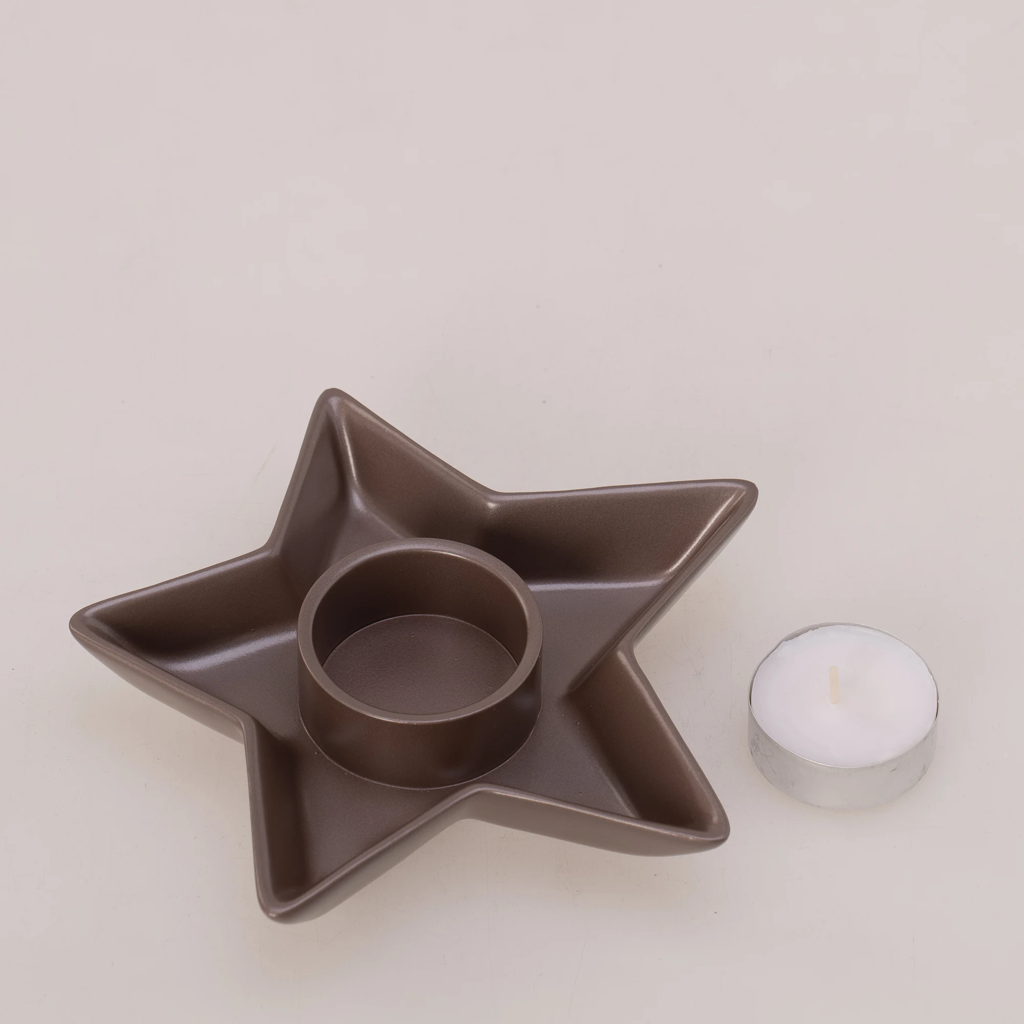 Evora Tealight Mumluk Taupe
