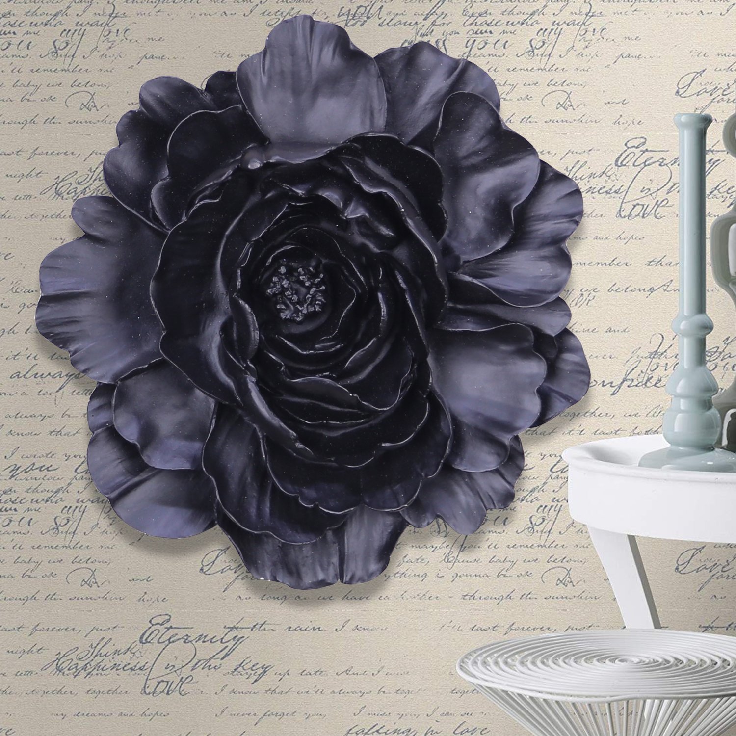 Lotus Dekoratif Çiçek Siyah