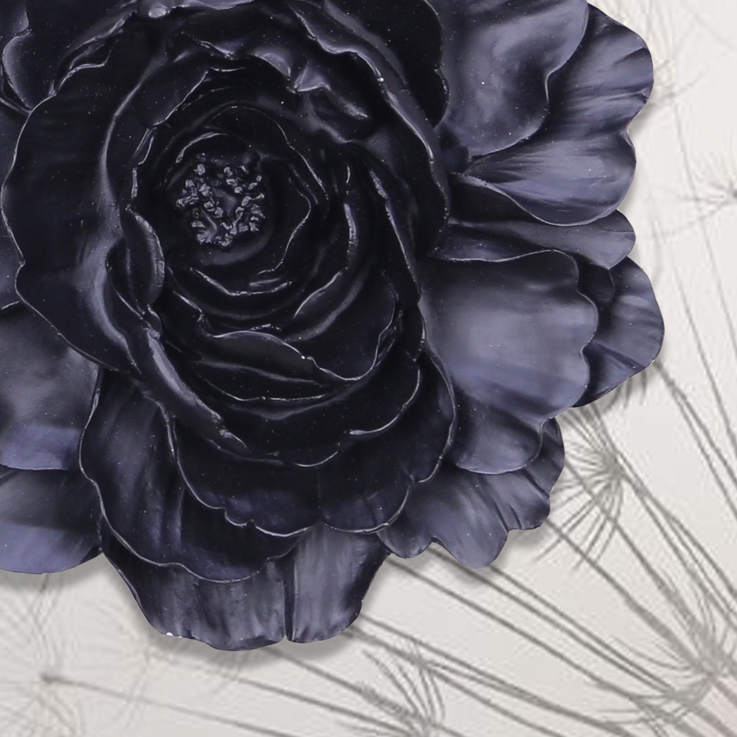 Lotus Dekoratif Çiçek Siyah