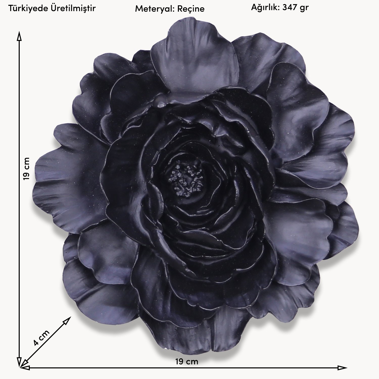 Lotus Dekoratif Çiçek Siyah