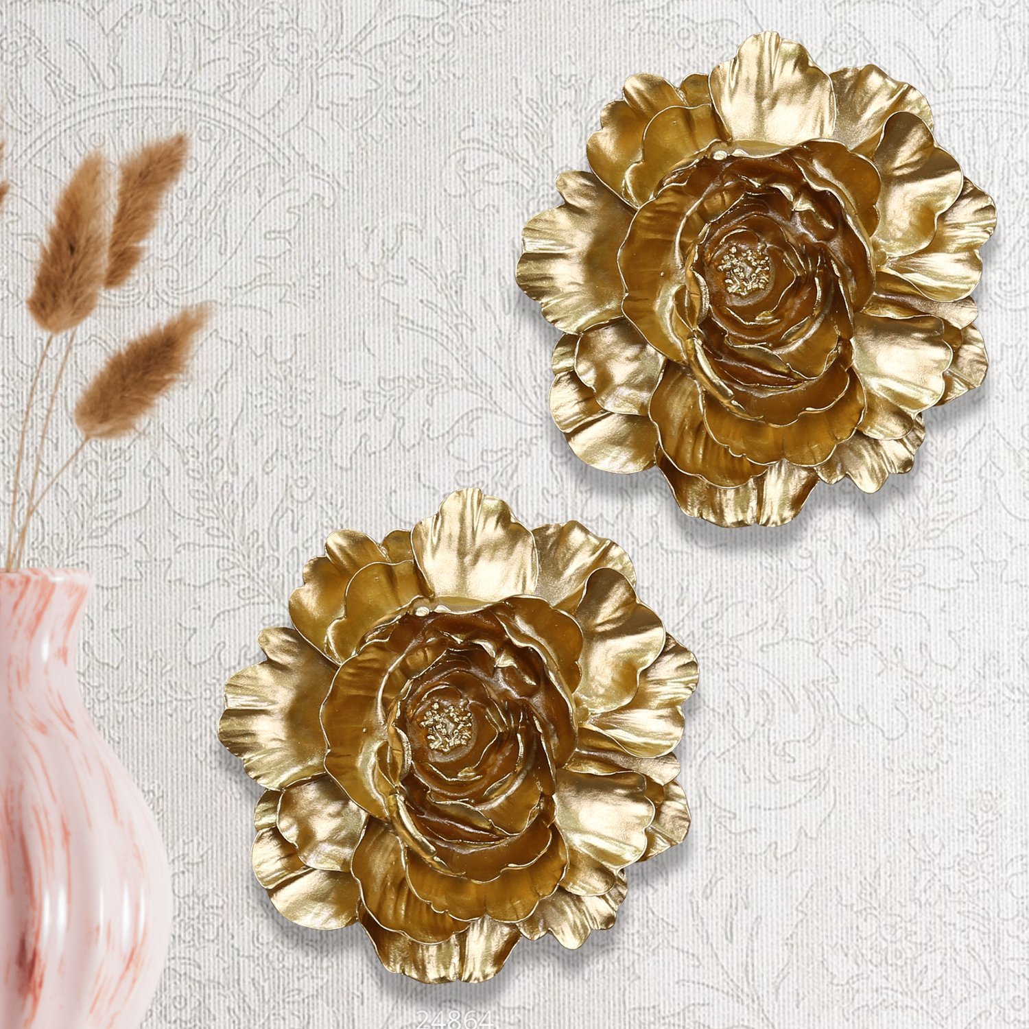 Lotus Dekoratif Çiçek Altın