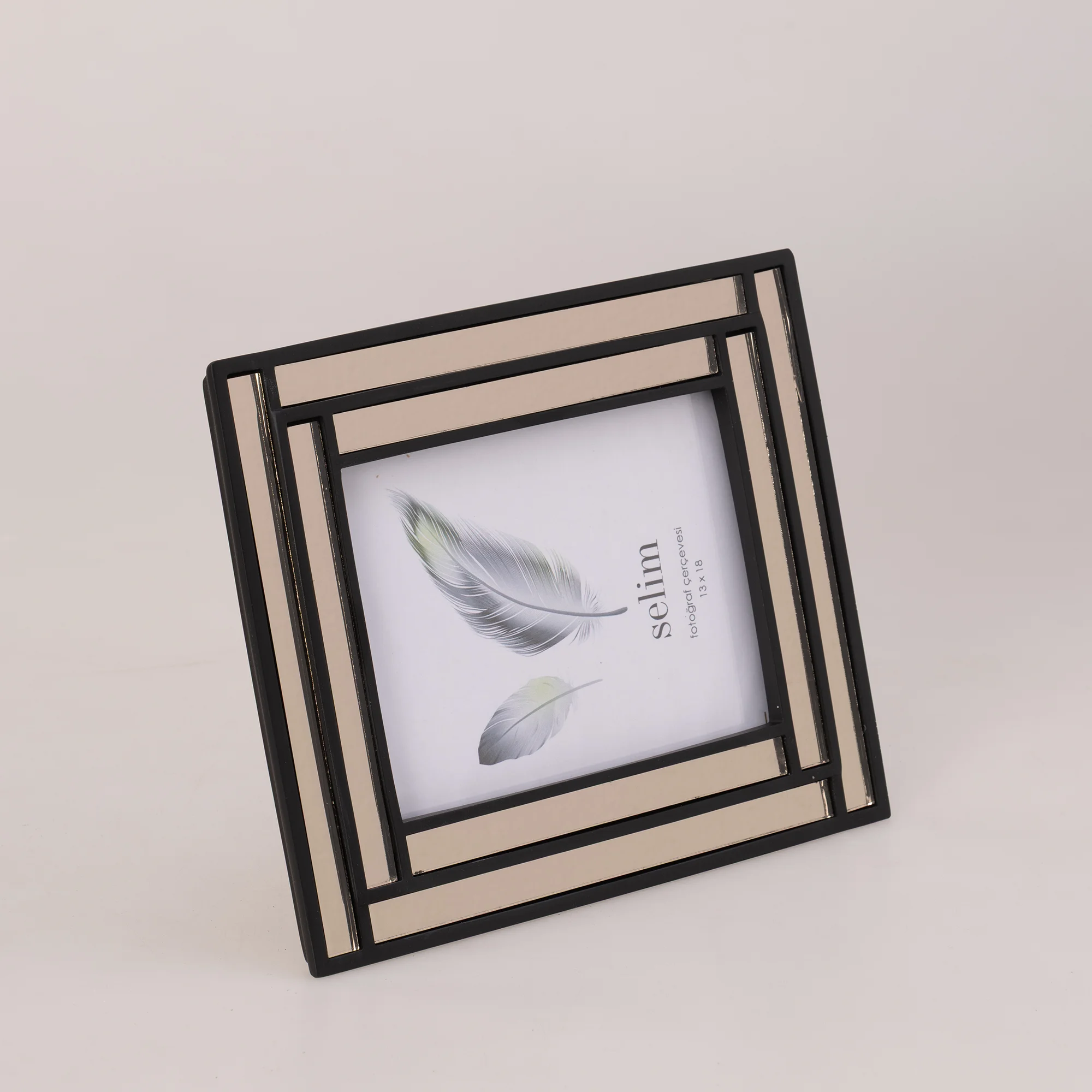 13x18 Lara Aynalı Çerçeve Siyah