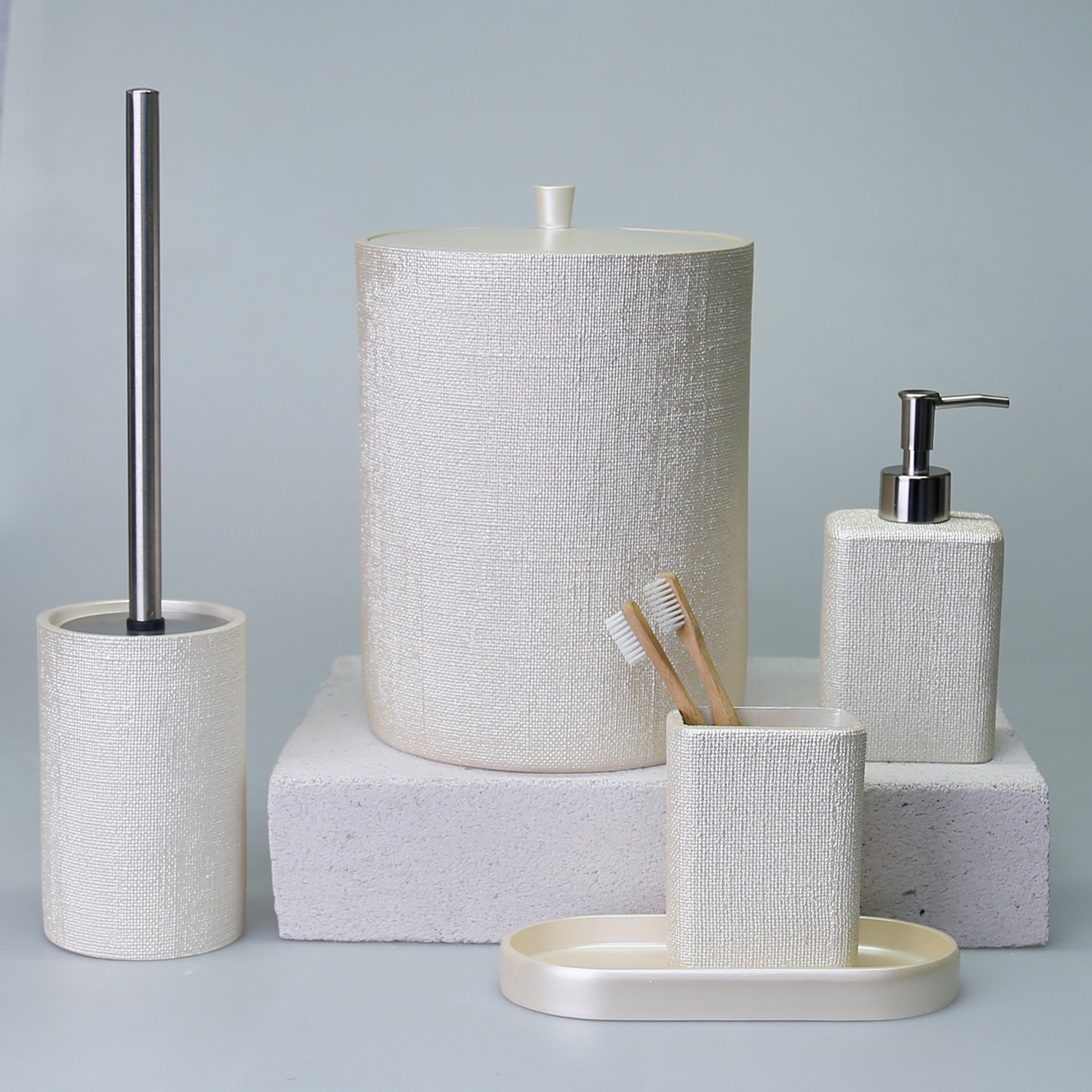 Linen Banyo Seti İnci