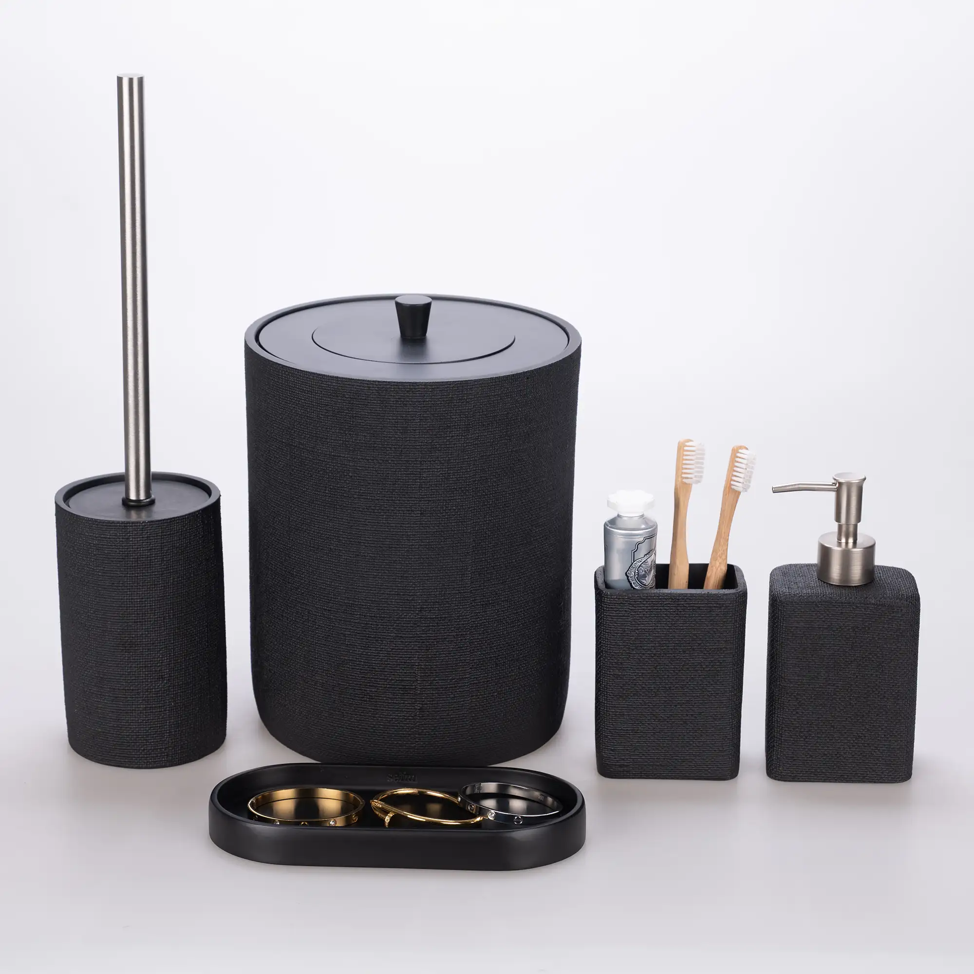 Linen Banyo Seti Siyah