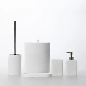 Linen Banyo Seti Beyaz