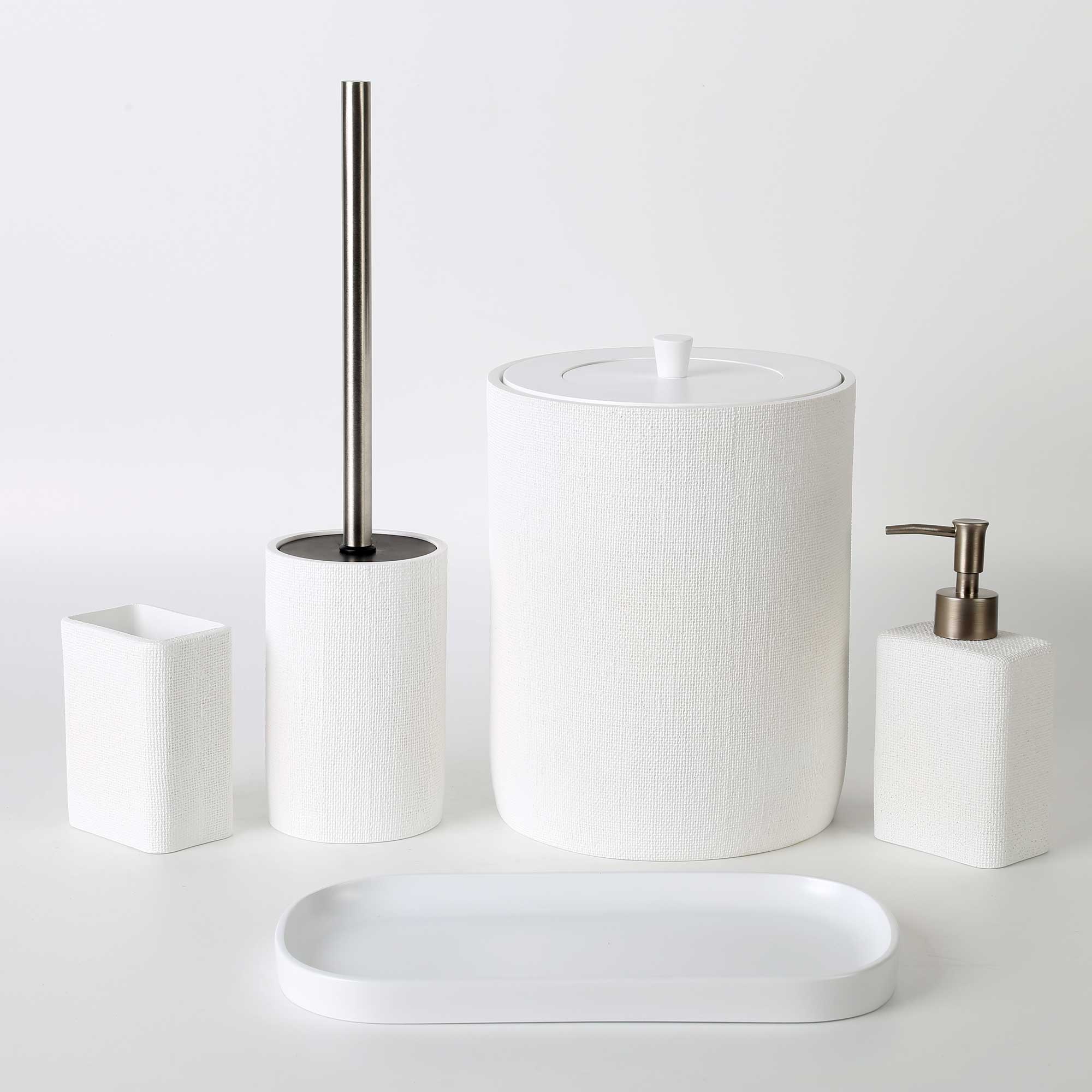 Linen Banyo Seti Beyaz