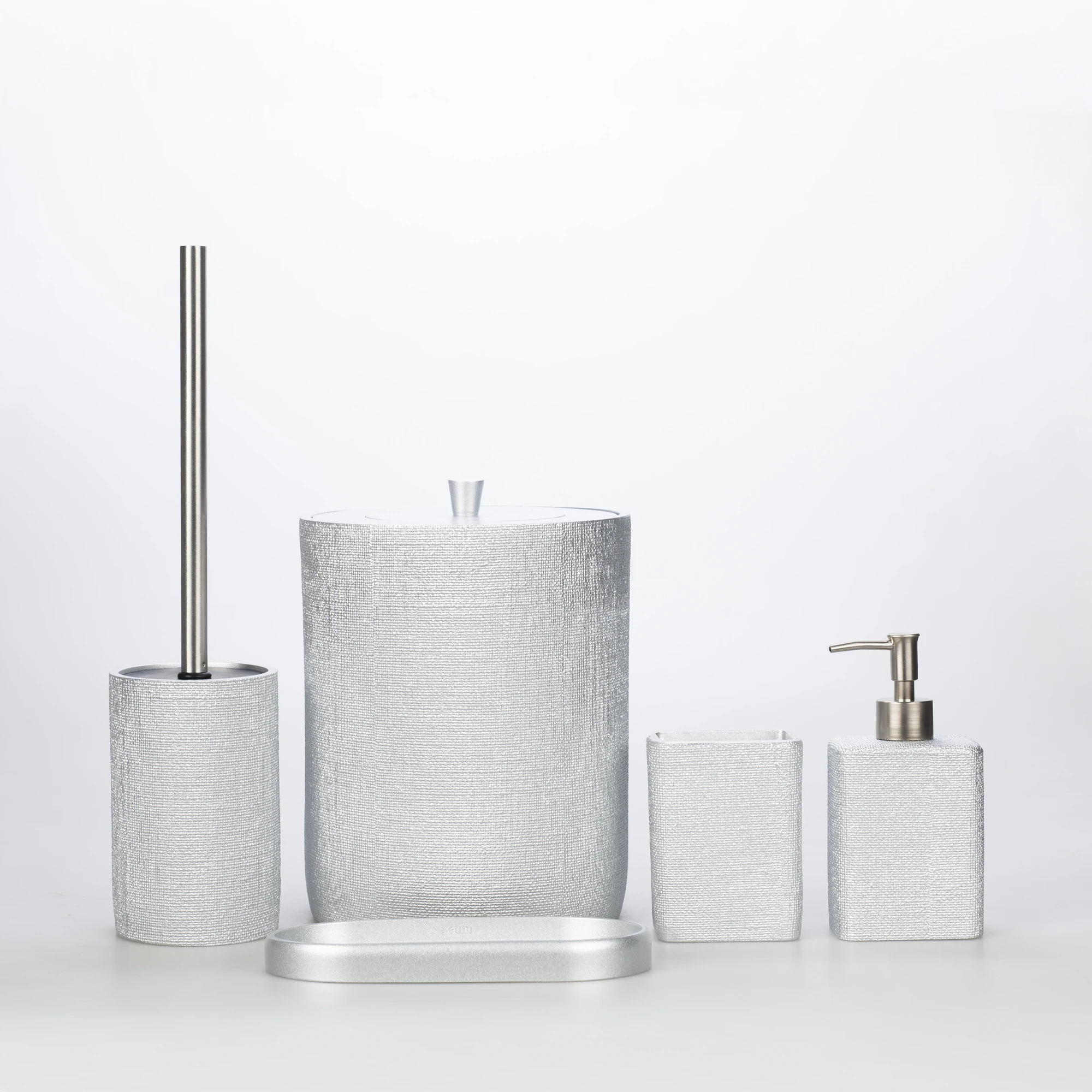 Linen Banyo Seti Gümüş