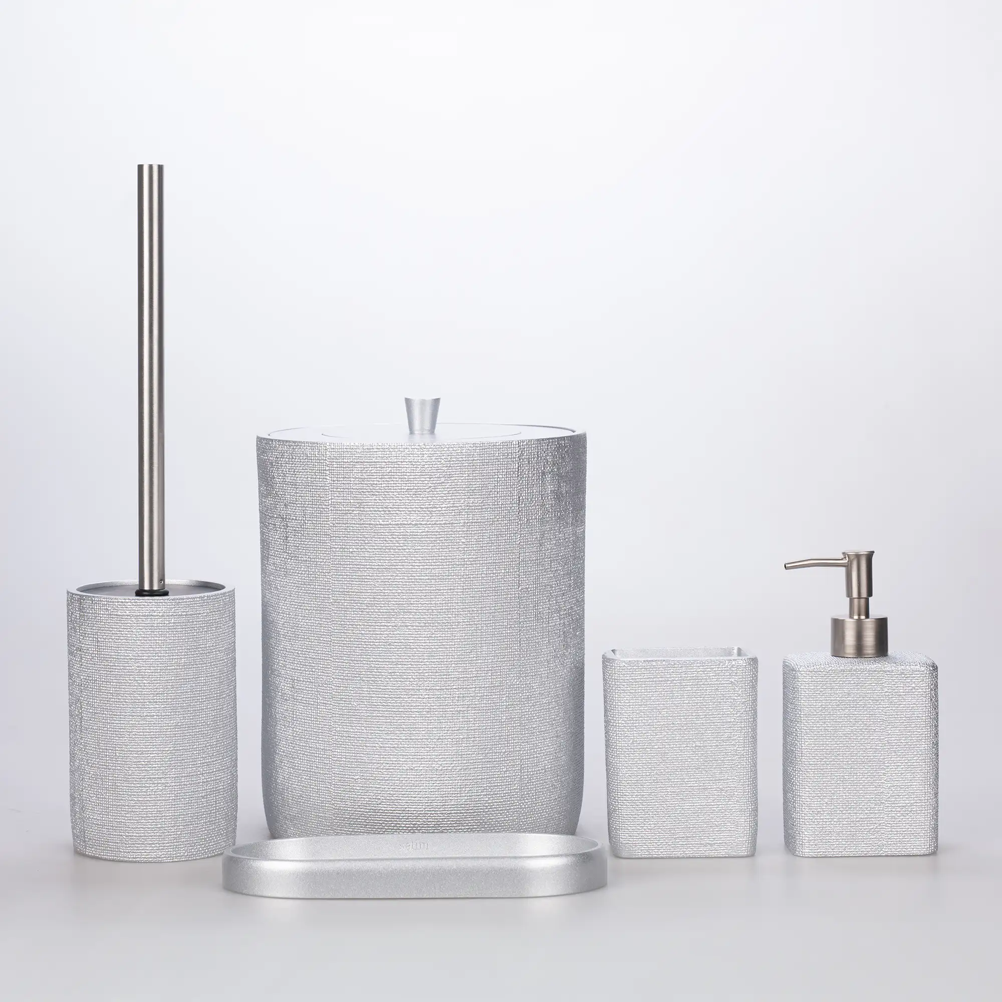 Linen Banyo Seti Gümüş