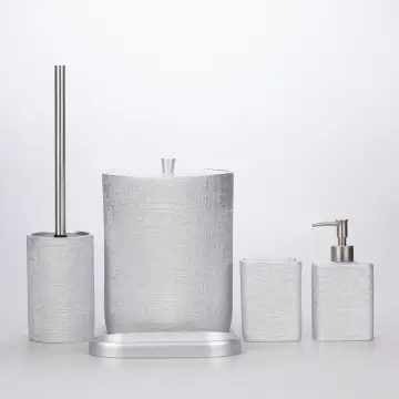 Linen Banyo Seti Gümüş